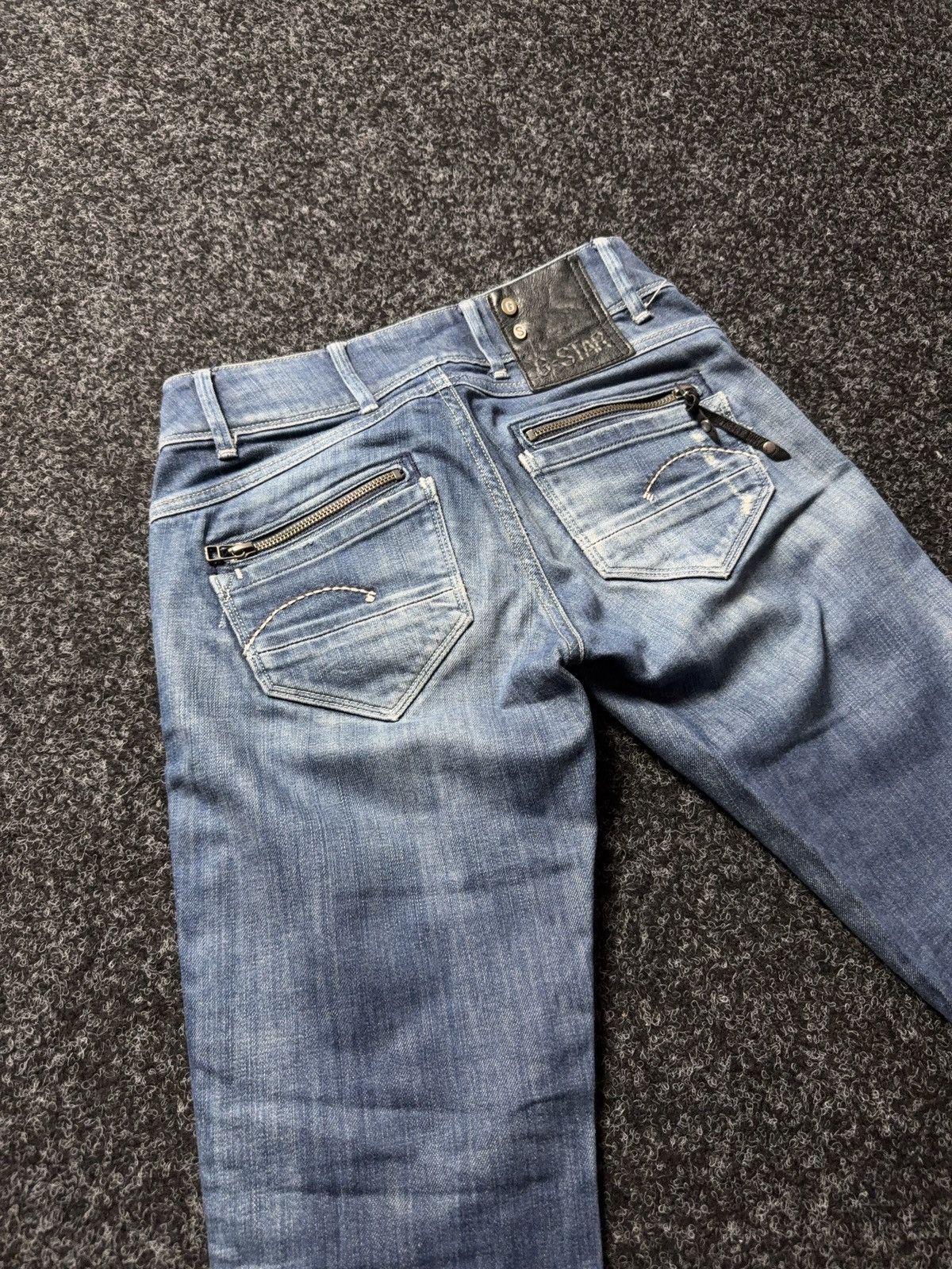 G-Star 00s G-Star RAW 3301 Distressed Punk Rock Denim Jeans Y2K Size 25" / US 0 / IT 36 - 13 Thumbnail