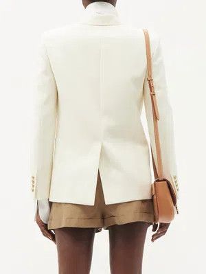 Saint Laurent Paris o1tp1o0125 Double Breasted Jacket in White Size S / US 4 / IT 40 - 4 Thumbnail
