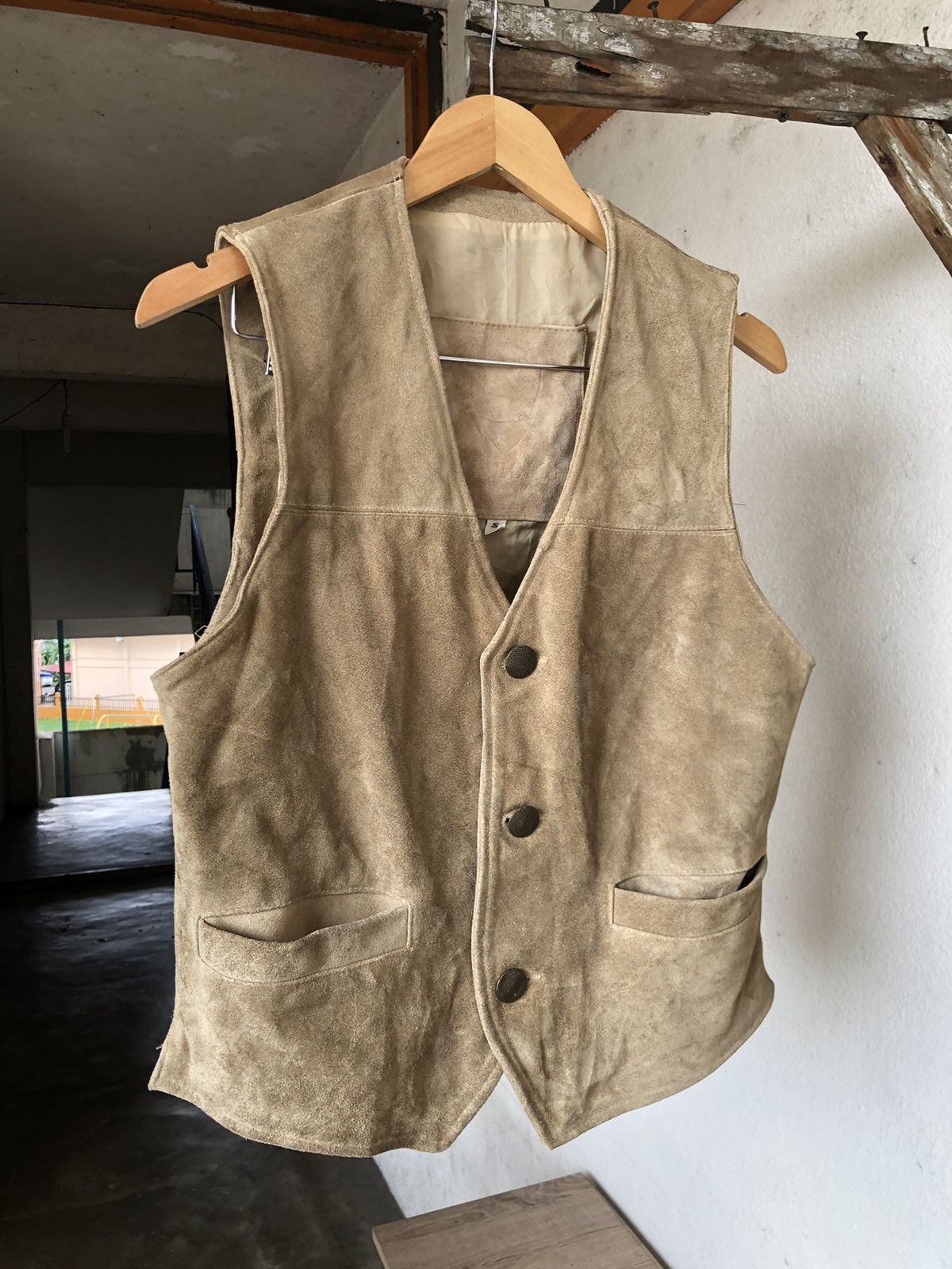 Vintage Vintage Hidesign Suede Leather Vest Jacket Size US S / EU 44-46 / 1 - 4 Thumbnail