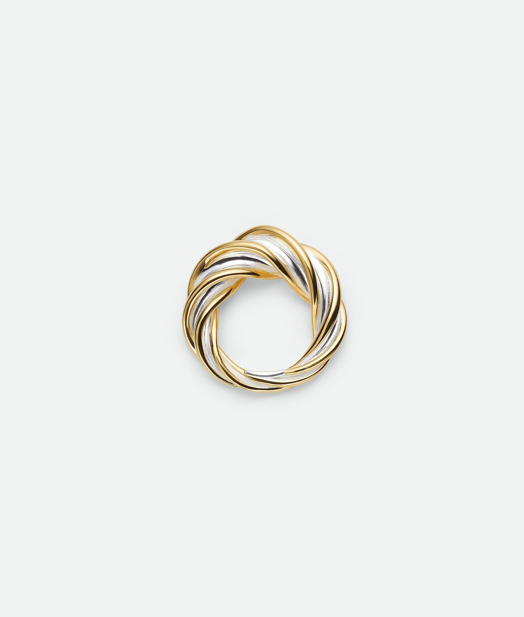Bottega Veneta o1bcso1str0725 Size: 11 / Pillar Twisted Ring Gold/Silver Size ONE SIZE - 3 Thumbnail
