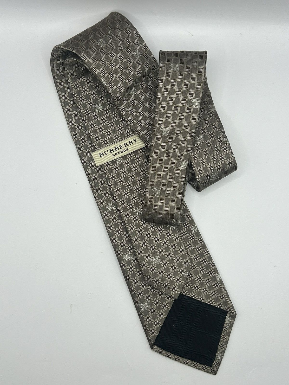 Burberry Burberry Square Pattern Silk Tie Size ONE SIZE - 1 Thumbnail