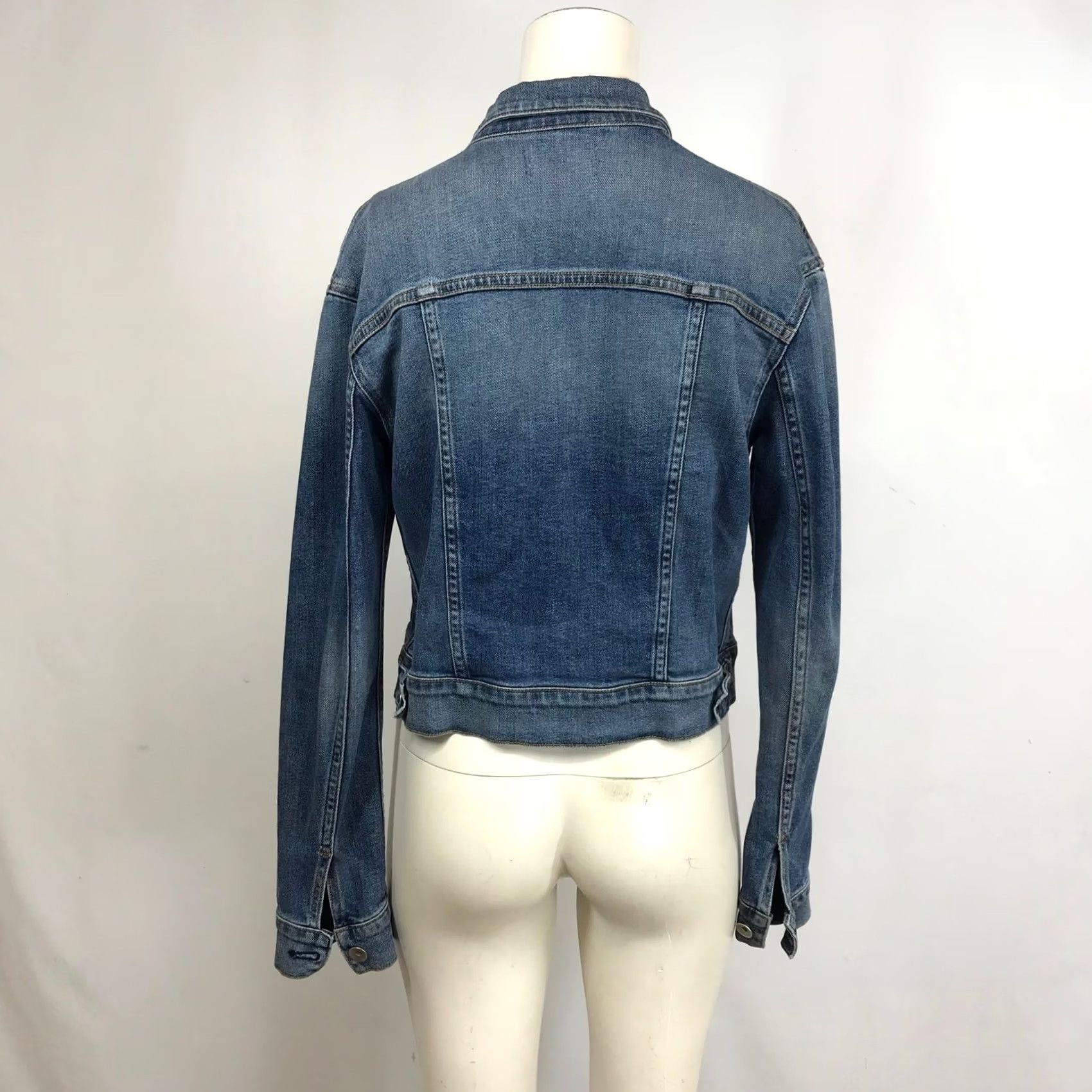 Vintage Fathers Daughter Blue Denim Jacket Size S Women Made in USA Crop Button Front Casual Size 28" / US 6 / IT 42 - 5 Thumbnail