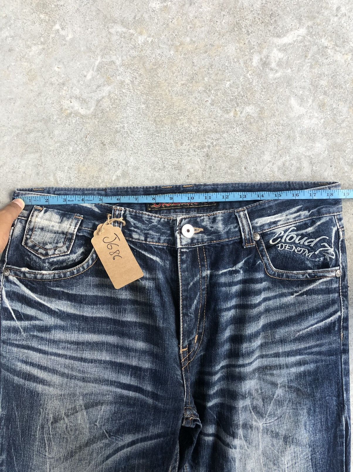 Japanese Brand Japanese Skulls Embroidered Jeans Distressed Jeans Patchwork Size US 37 - 17 Thumbnail