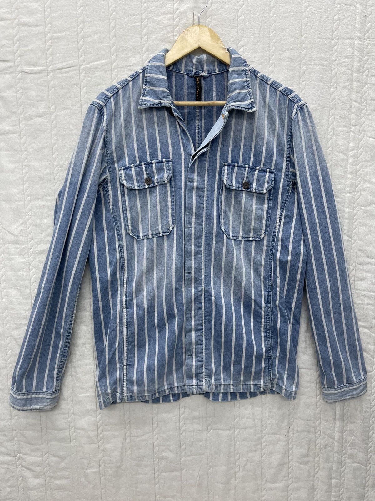 Nudie Jeans STEALS💥NUDIE JEANS HICKORY DENIM JACKET Size US M / EU 48-50 / 2 - 1 Thumbnail