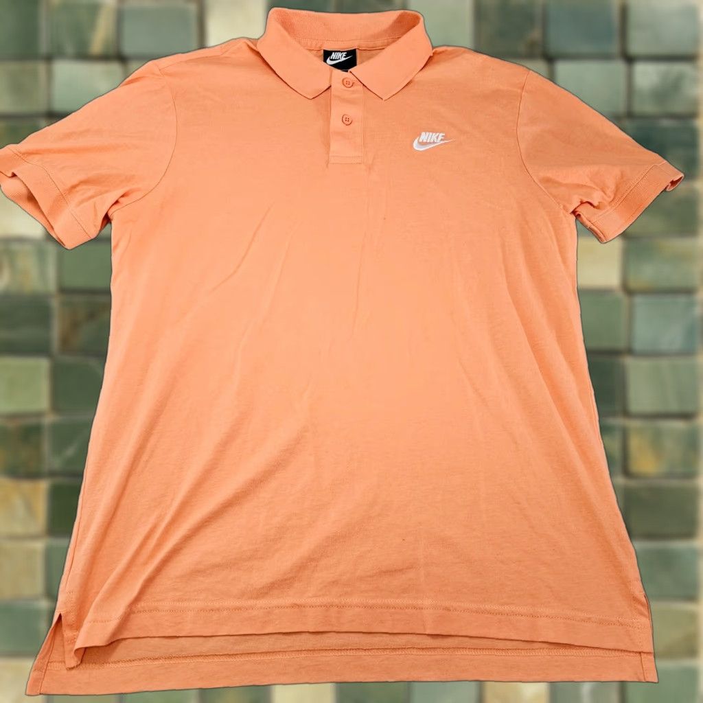 Nike Nike Polo Shirt Mens M Orange Cream Sportswear Swoosh Golf Preppy Vintage No Size US M / EU 48-50 / 2 - 1 Thumbnail