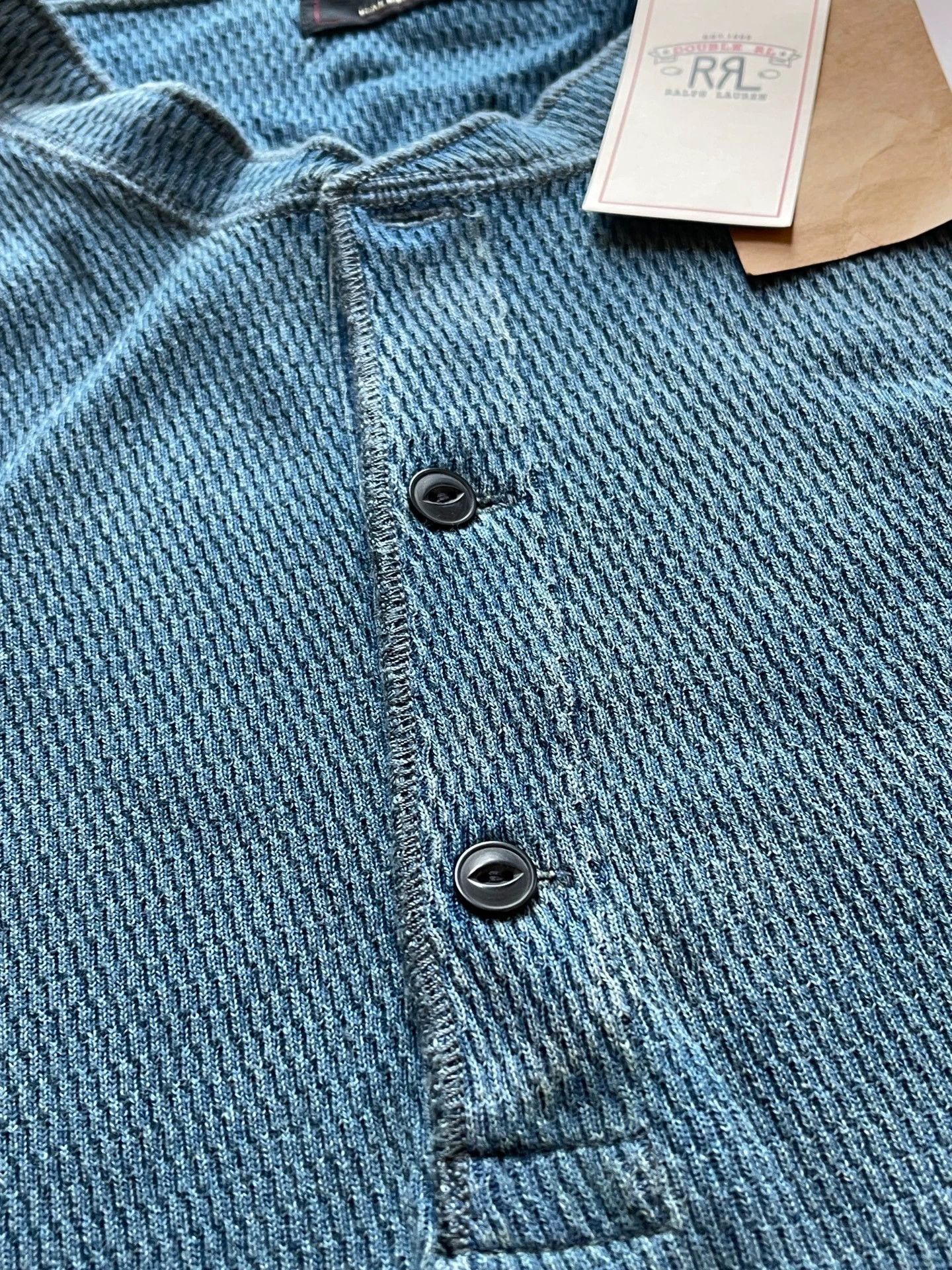 RRL Ralph Lauren RRL Indigo Henry LS Jersey T-Shirt 24AW L Size US L / EU 52-54 / 3 - 3 Thumbnail