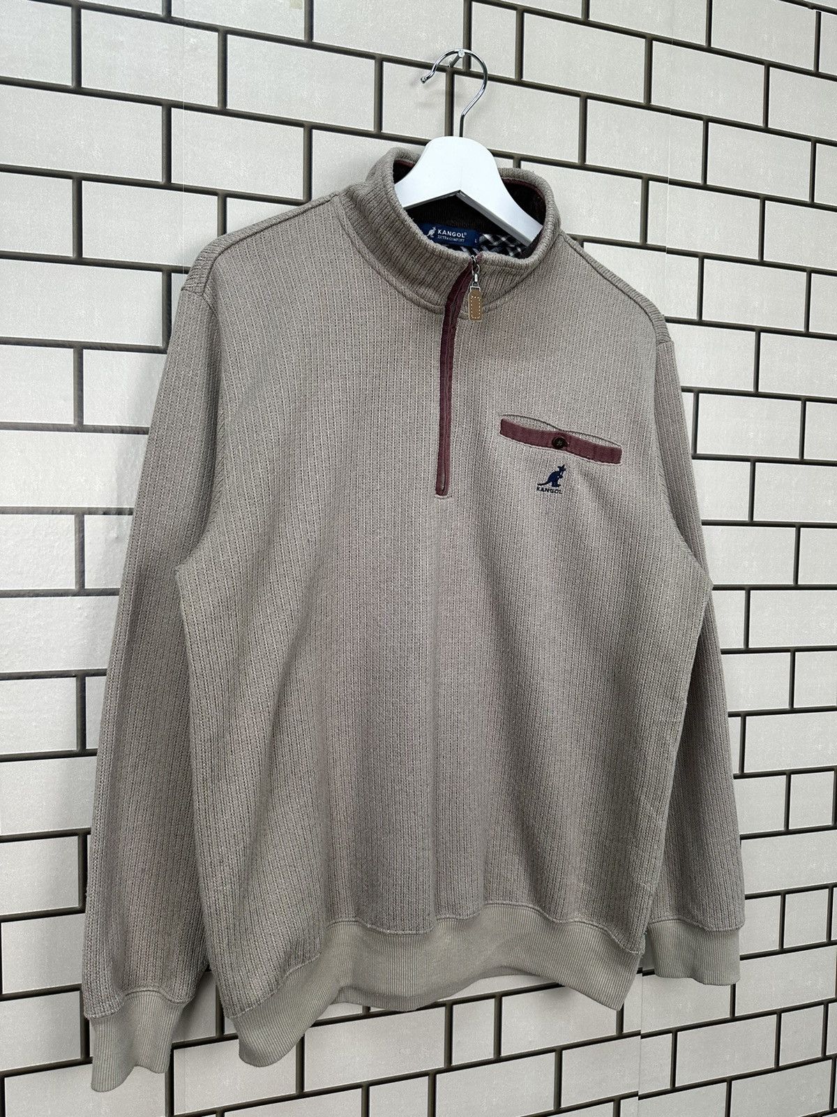 Kangol × Vintage Vintage Kangol Half Zipper Jacket Size US L / EU 52-54 / 3 - 2 Thumbnail