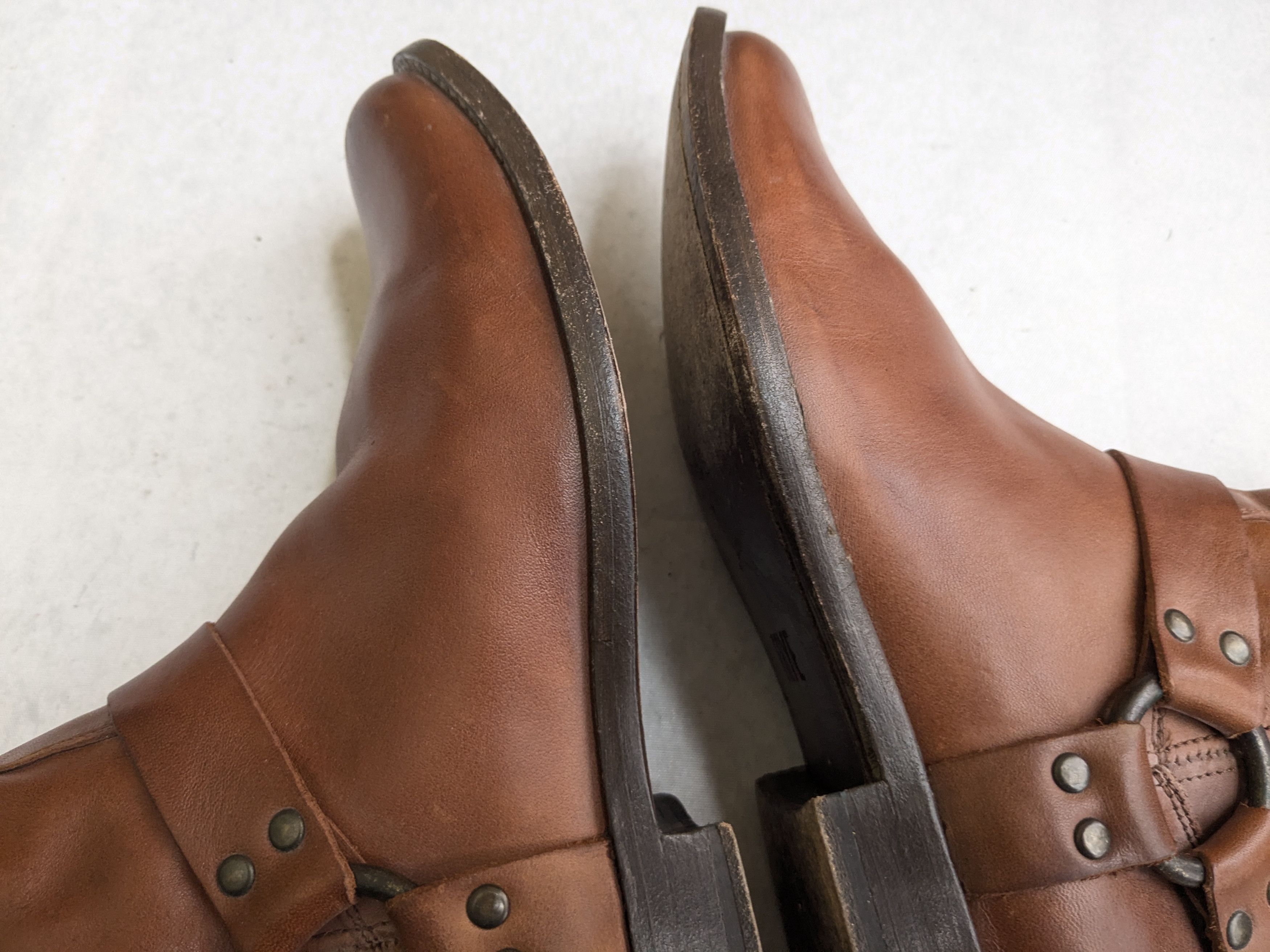 Frye Frye Harness Boots Brown Leather 7.5 Leather Buckle Harness Size US 7.5 / EU 40-41 - 7 Thumbnail