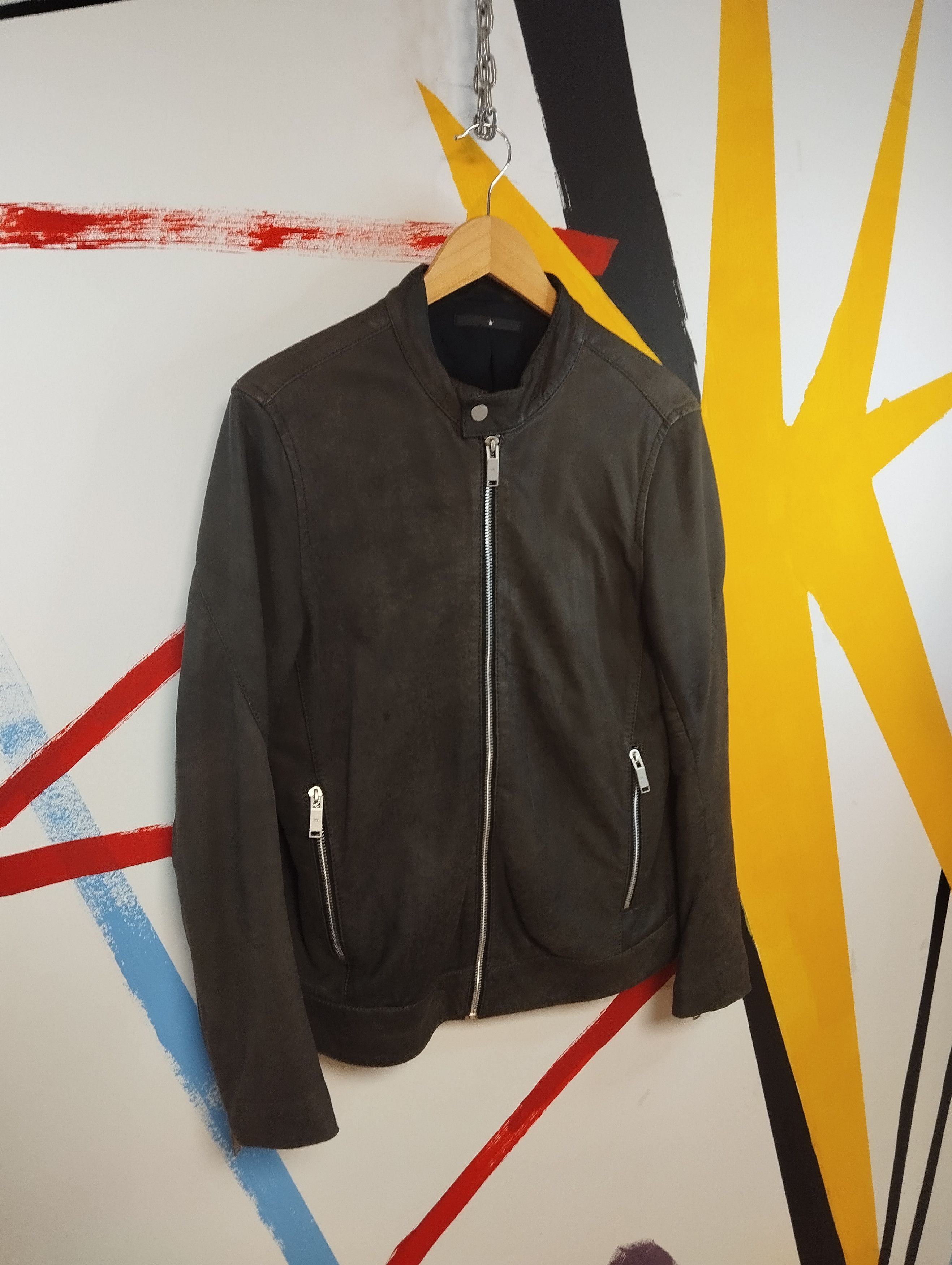image of Avant Garde x Leather Jacket Sheep Leather Jacket Size M in Brown, Men's
