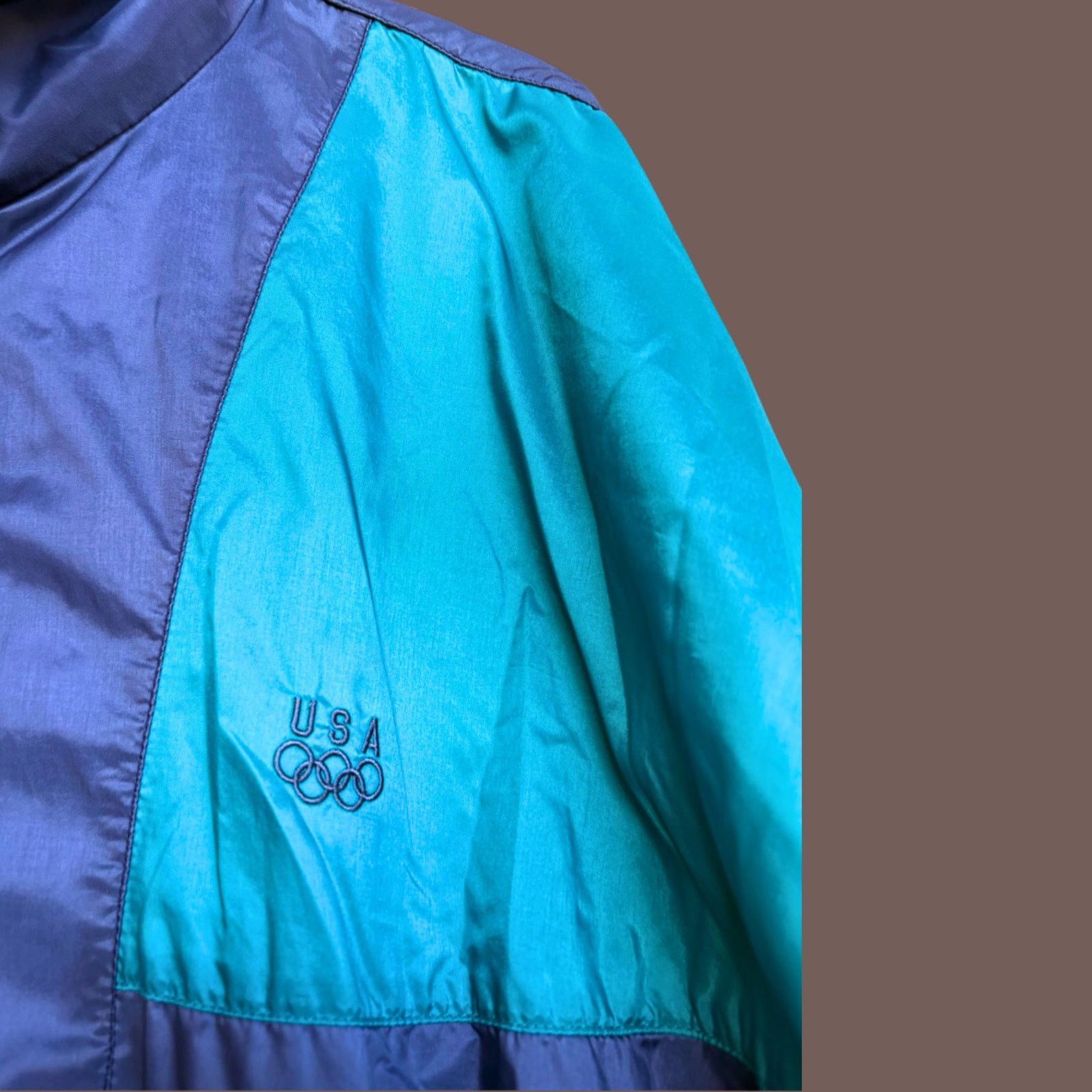 USA Olympics VTG Windbreaker | USA Olympic Navy Teal | 90s Teamwear Size US M / EU 48-50 / 2 - 2 Thumbnail