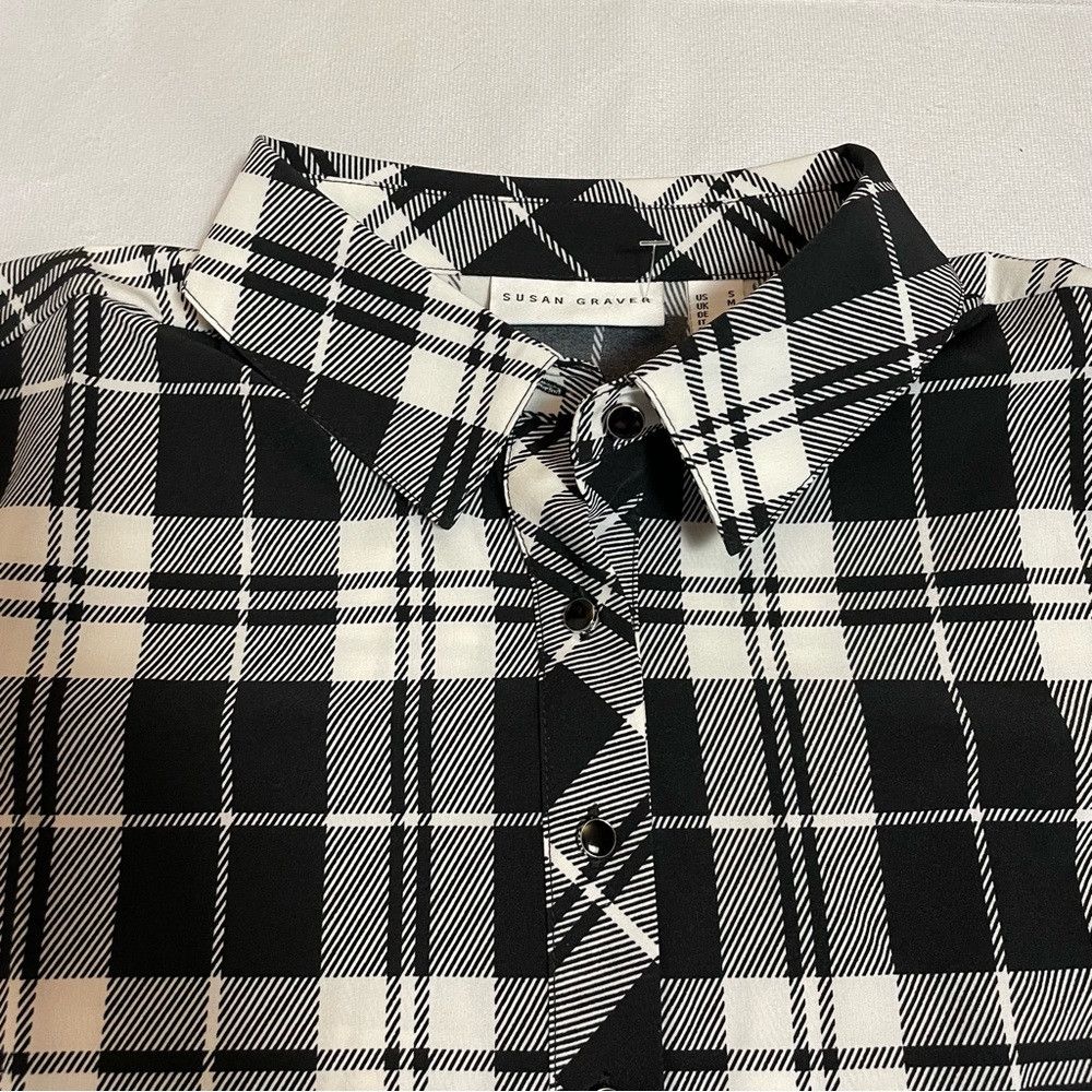 Other New Susan Graver Printed Stretch Woven Button-Front Asymmet Size S / US 4 / IT 40 - 5 Thumbnail