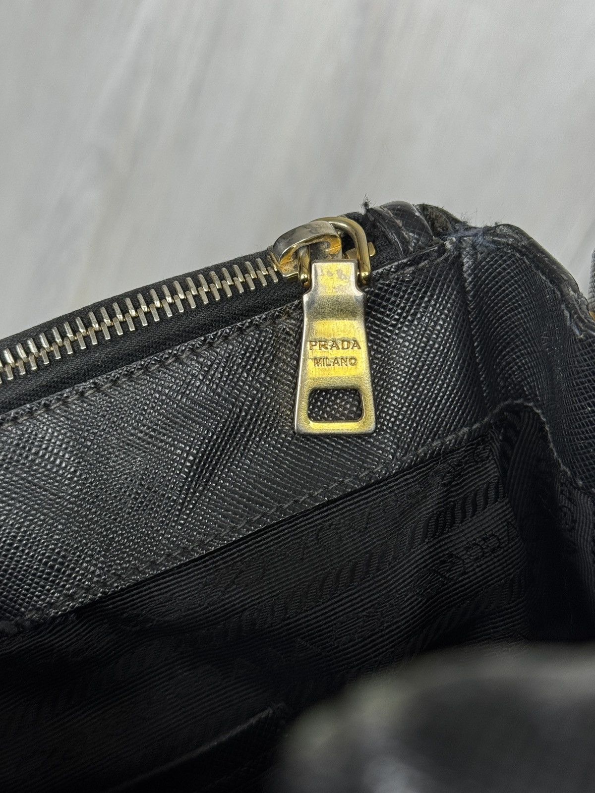 Prada Prada Black Saffiano Lux Leather Large Gardener's Tote Bag Size ONE SIZE - 16 Thumbnail