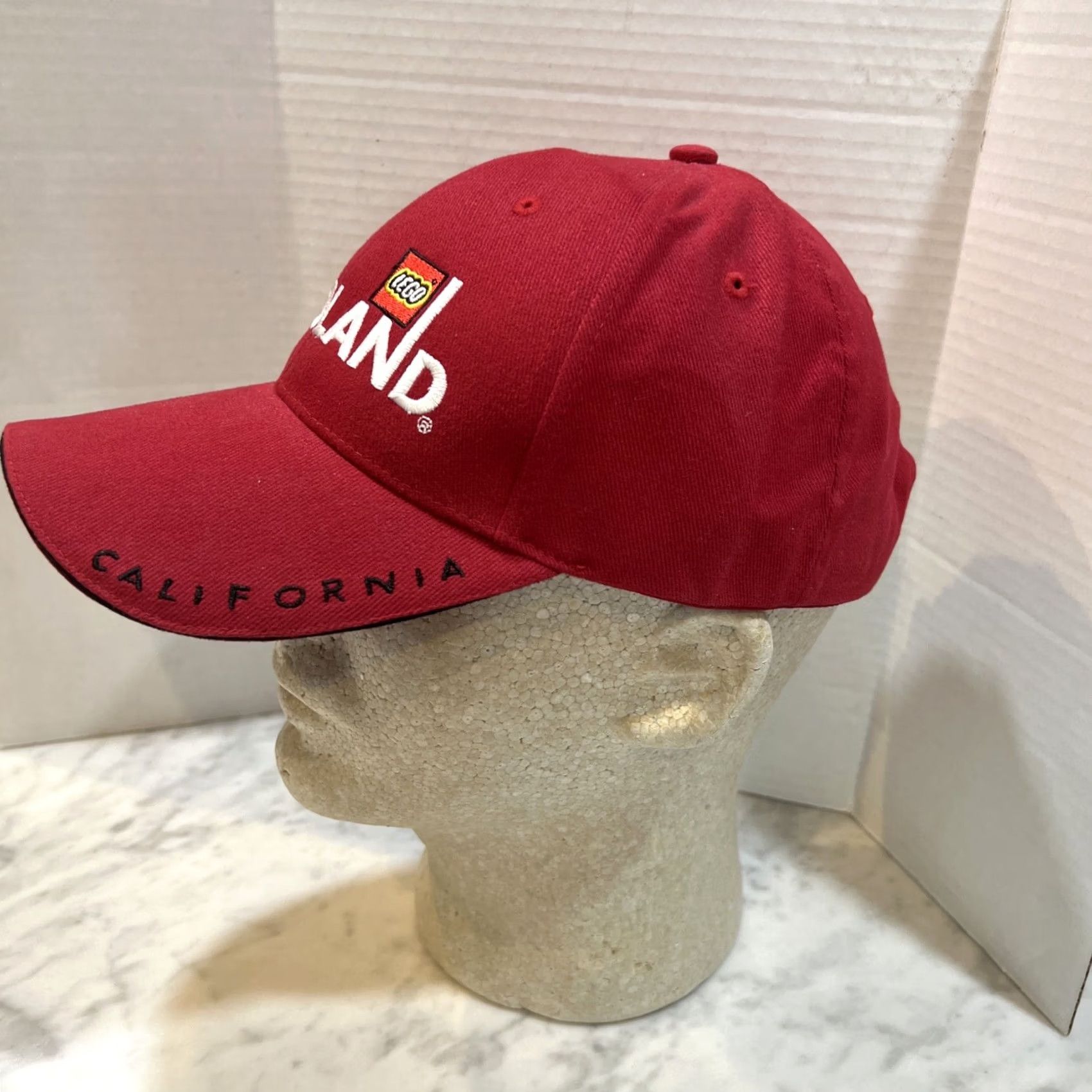 LEGO Legoland California Hat 2004 Red Embroidered Cap Adjustable Strap Back Size ONE SIZE - 3 Thumbnail