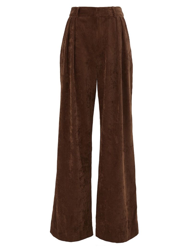 oc11z0226 Illuminate Cord Wide Leg Pants In Brown