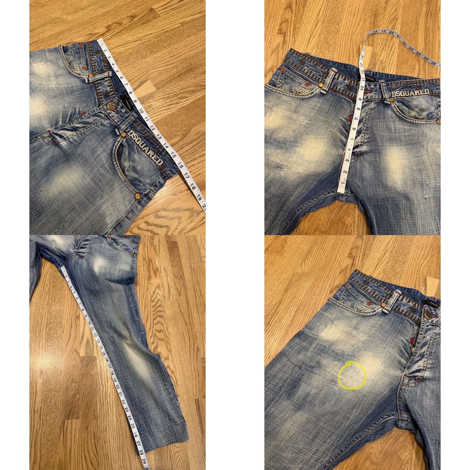 Dsquared2 Dsquared2 Denim Jeans Mens 32 Regular 28 Inseam Blue Distressed Italy 5-Pocket Logo Size US 32 / EU 48 - 9 Thumbnail