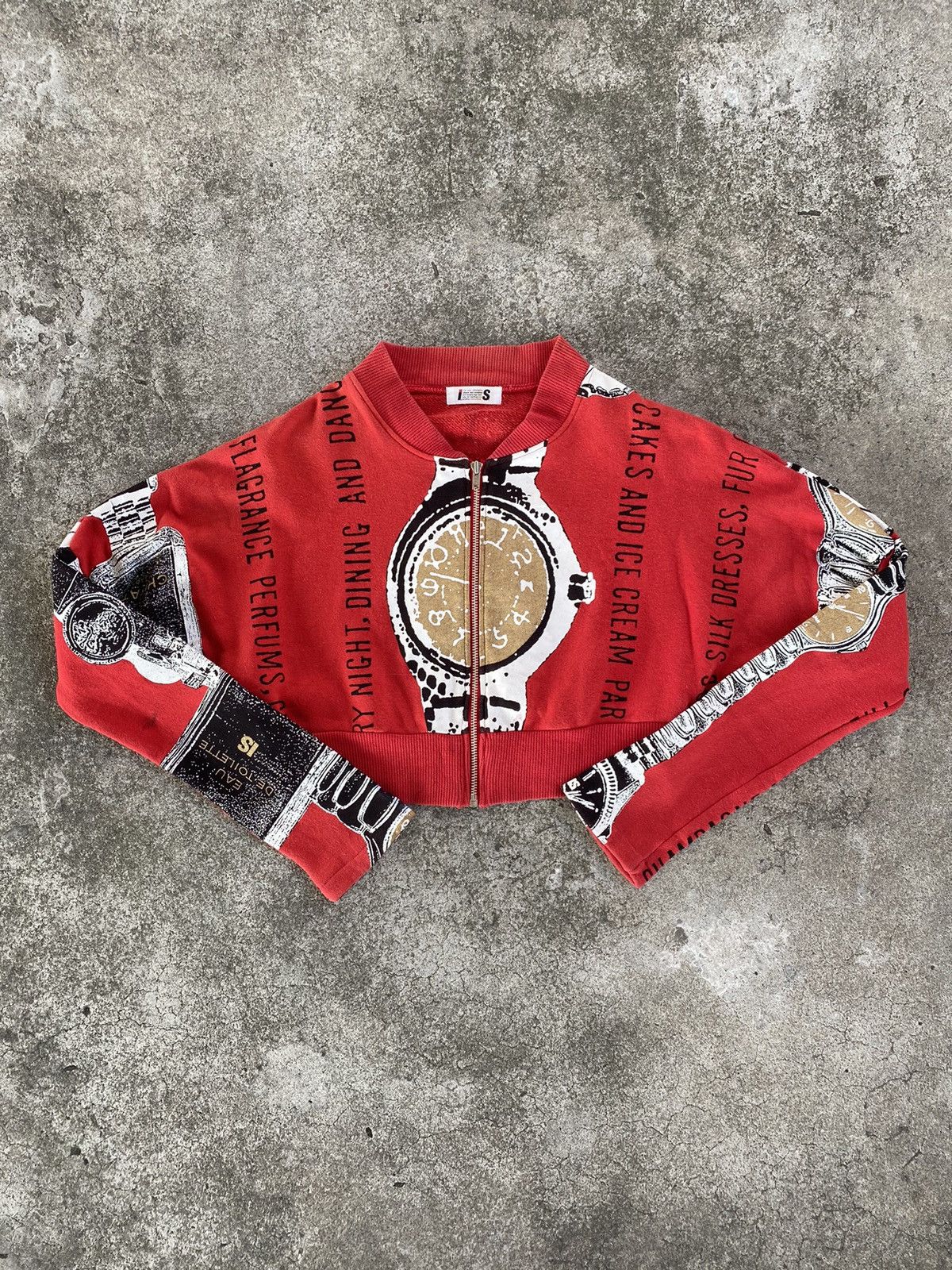 Issey Miyake watch and fragrance crop jacket