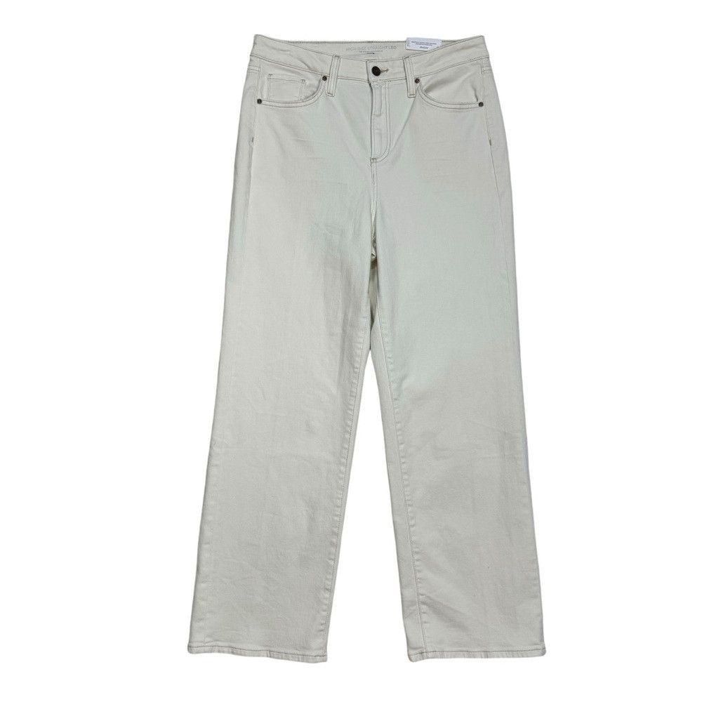 Chicos NWT New Chico's High Rise Straight Leg Ivory Jeans Size 2 U Size 34" / US 12 / IT 48 - 2 Thumbnail
