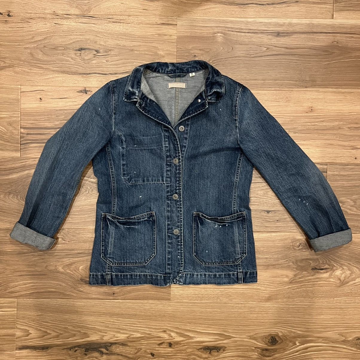 Uniqlo Uniqlo Blue Denim Jacket Distressed Womens Medium Size M / US 6-8 / IT 42-44 - 3 Thumbnail