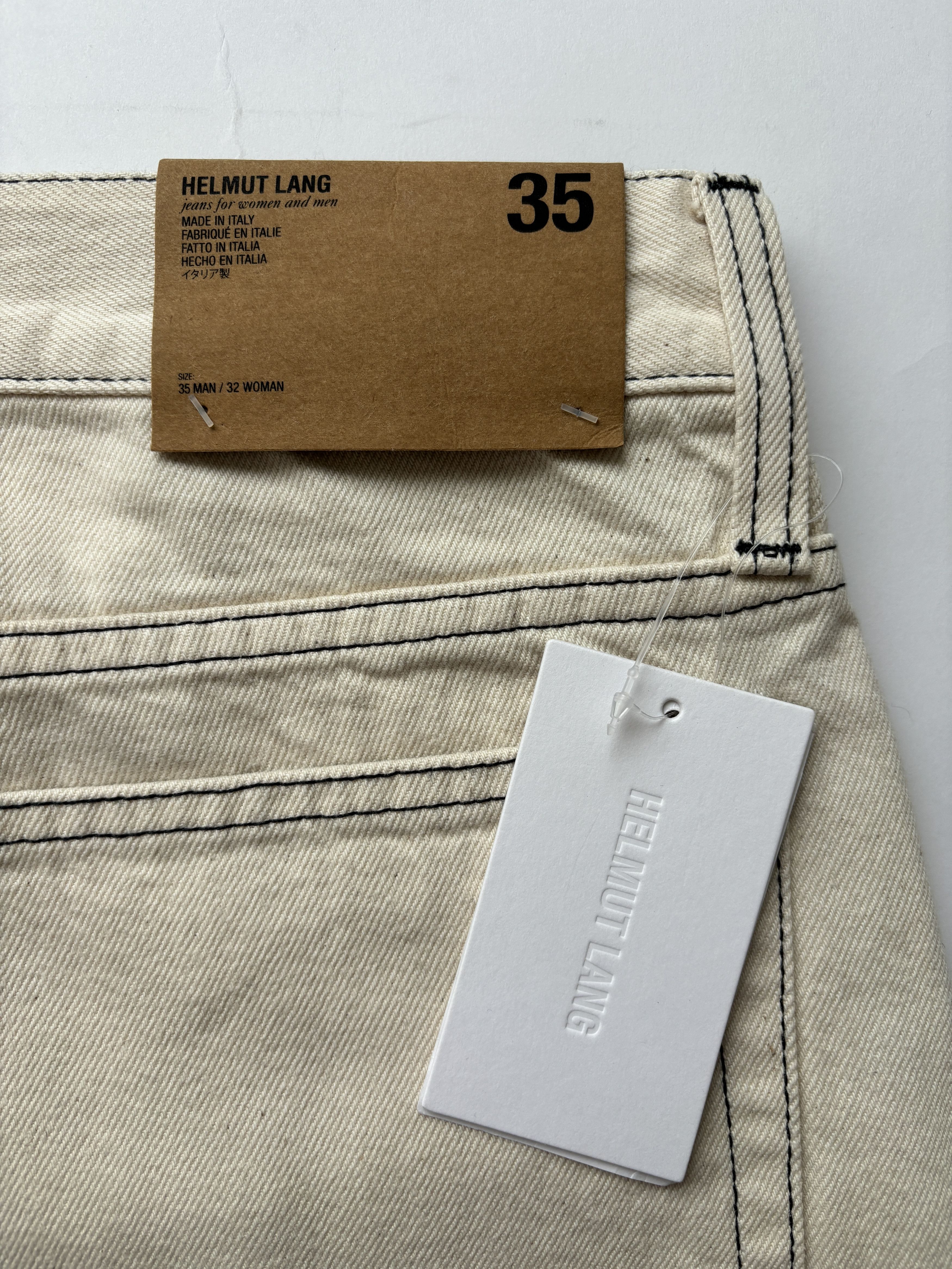 Helmut Lang ⚡️QUICK SALE⚡️Helmut Lang Natural Masc Lo Drainpipe Jeans Size US 35 - 3 Thumbnail