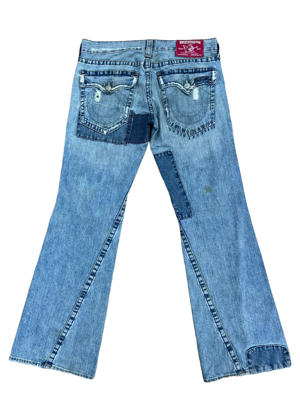 True Religion × Vintage VTG 00s TR Big Rig Stone&Tint Rips 