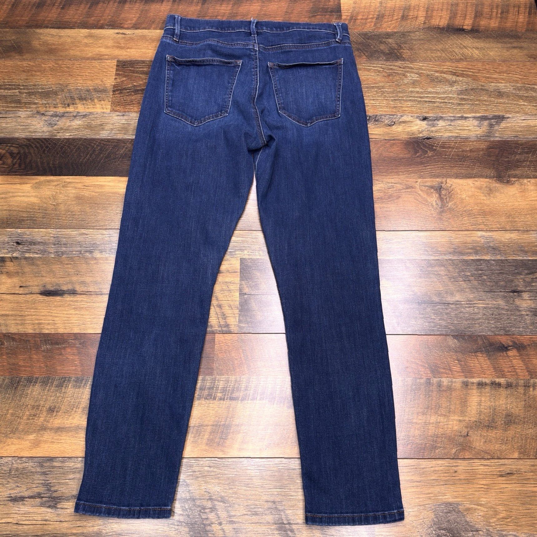 Ann Taylor Ann Taylor Jeans Skinny 8 High Rise Stretch Button Fly Denim Blue 5-Pocket Modern Womens Size 30" / US 8 / IT 44 - 3 Thumbnail