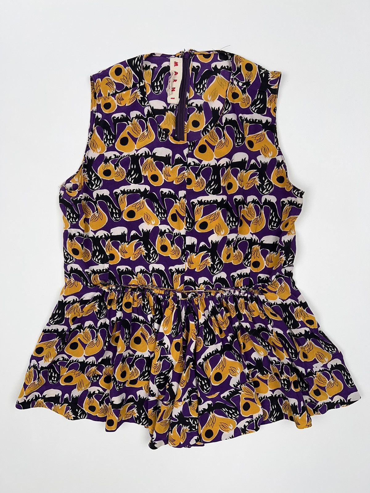 Marni Marni Silk Blouse Mini Dress Top Multicolour Size M / US 6-8 / IT 42-44 - 1 Thumbnail