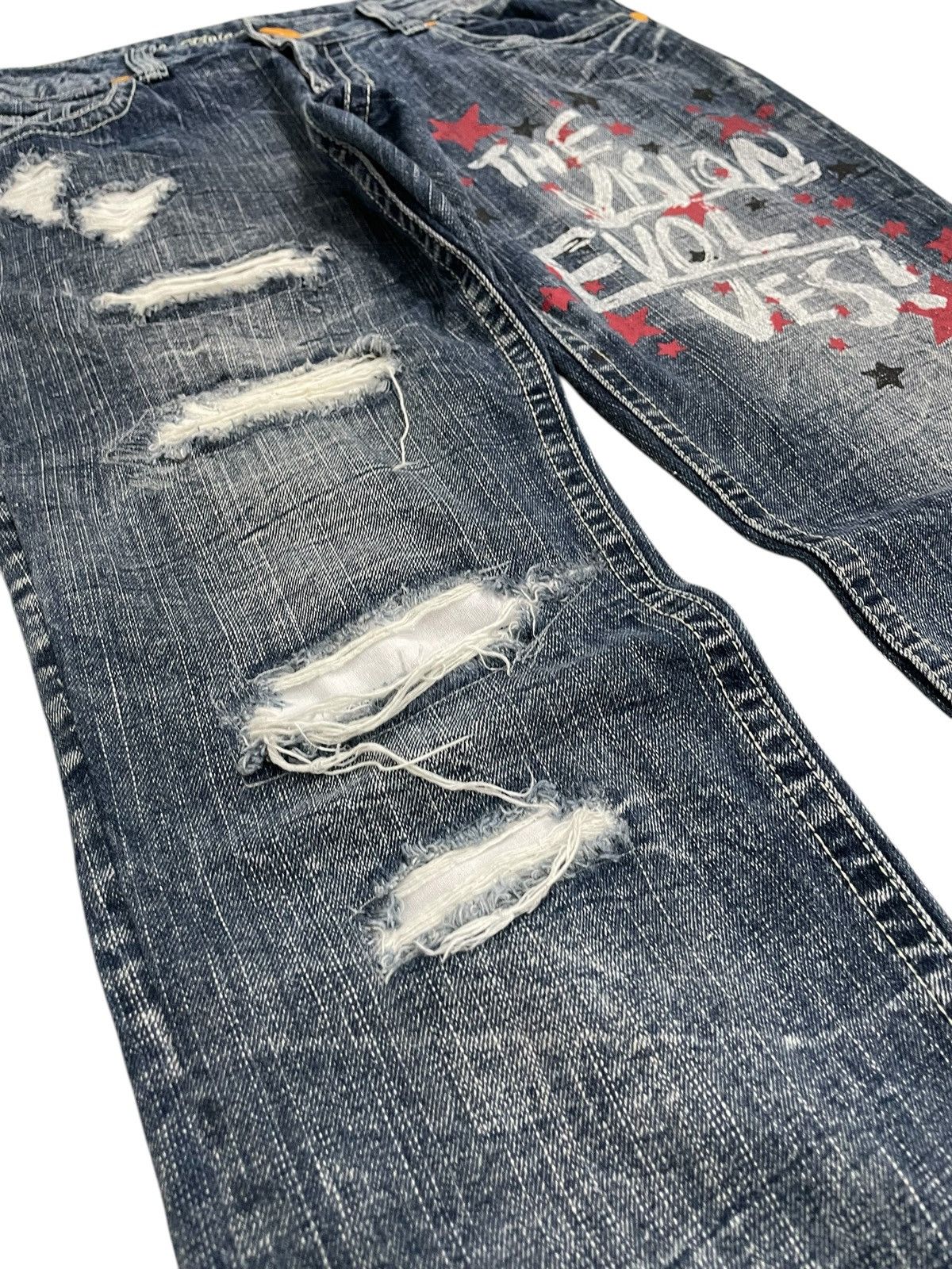 Isamu Katayama Backlash Distressed Patched The Vision Evolves Art Painting Size US 32 / EU 48 - 7 Thumbnail