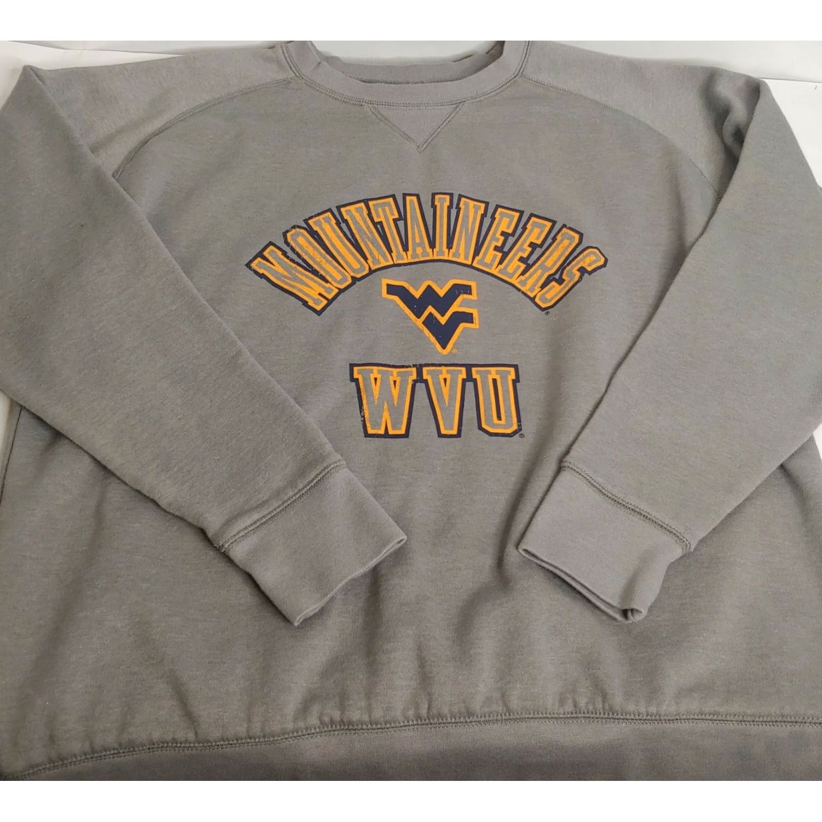 Champion VINTAGE WVU Champion Crew Neck Sweatshirt West Virginia Mountaineers College Men Large Gray Size US L / EU 52-54 / 3 - 3 Thumbnail