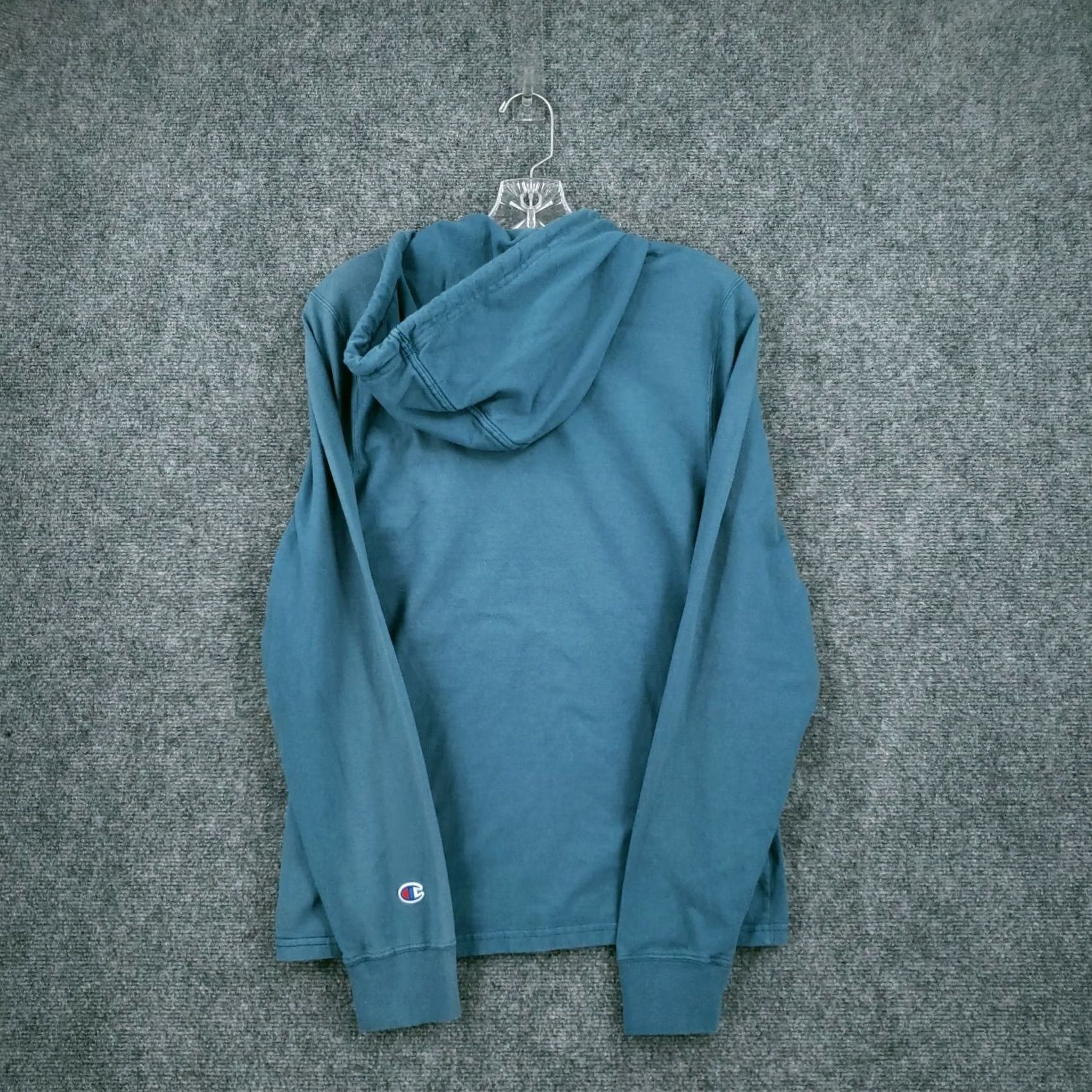 Champion Champion Hoodie Men S Small Teal Green Midweight Jersey Sweatshirt Knit Pullover Size US S / EU 44-46 / 1 - 2 Thumbnail
