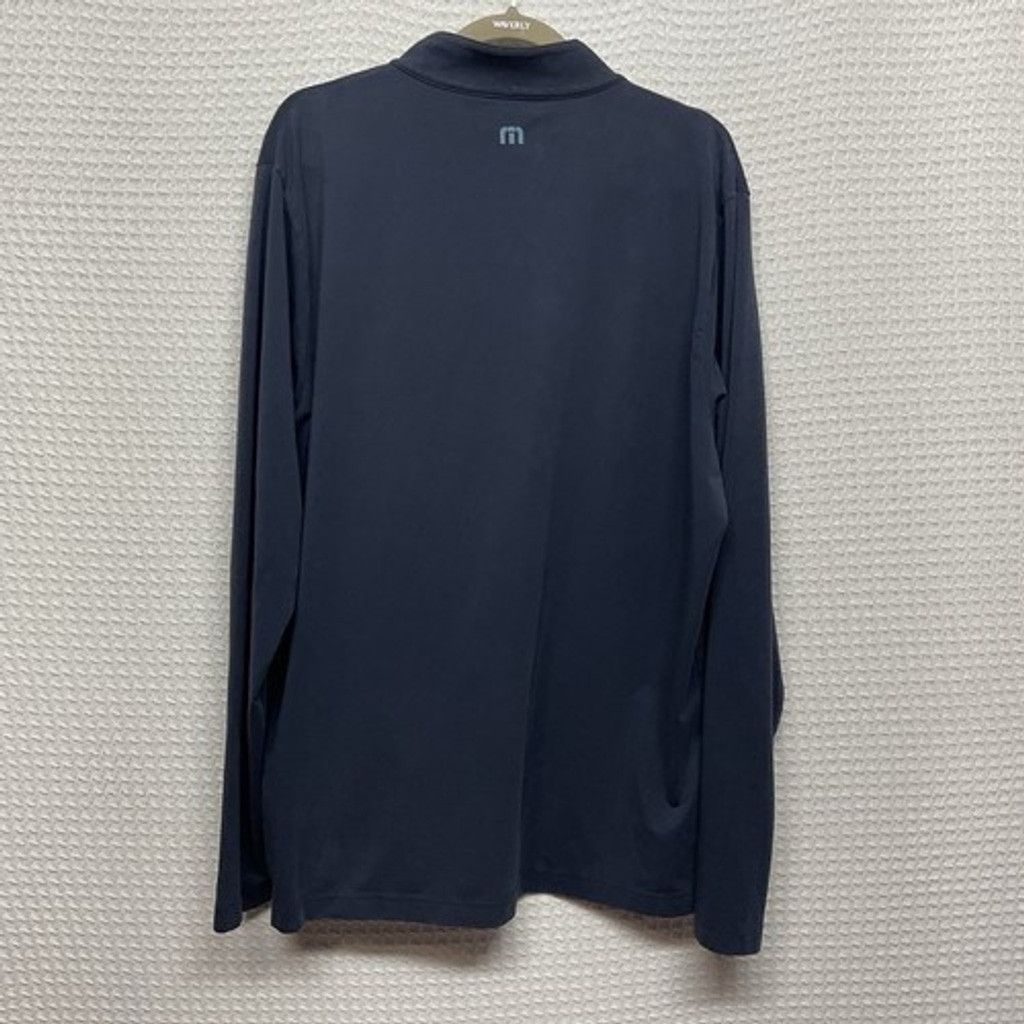 TravisMathew NWT Travis Mathew Blue Stretch Zip Long Slv. T-Shirt Men XL Size US XL / EU 56 / 4 - 7 Thumbnail