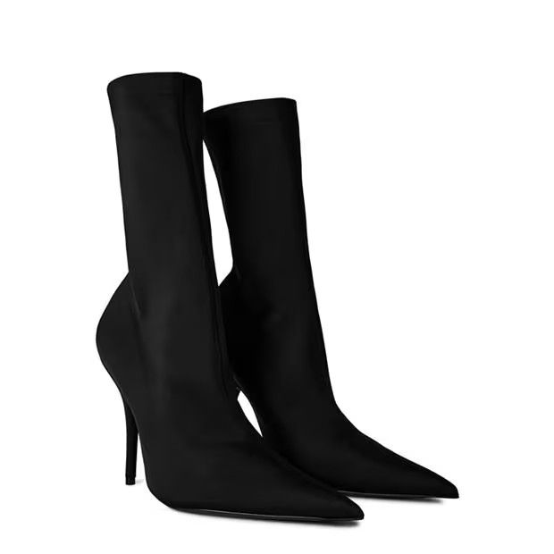 Balenciaga o1g2r1mq0924 80mm Boots in Black Size US 7 / IT 37 - 3 Thumbnail