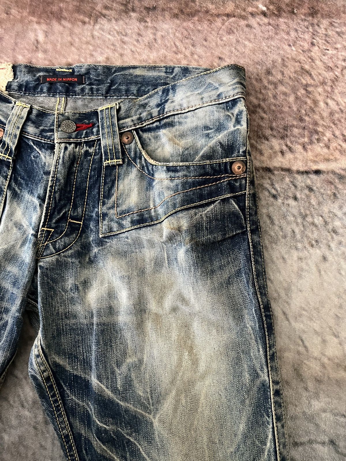 If Six Was Nine × Japanese Brand × Vintage Flare Crazy Striking Blueway Denim Size US 32 / EU 48 - 5 Thumbnail
