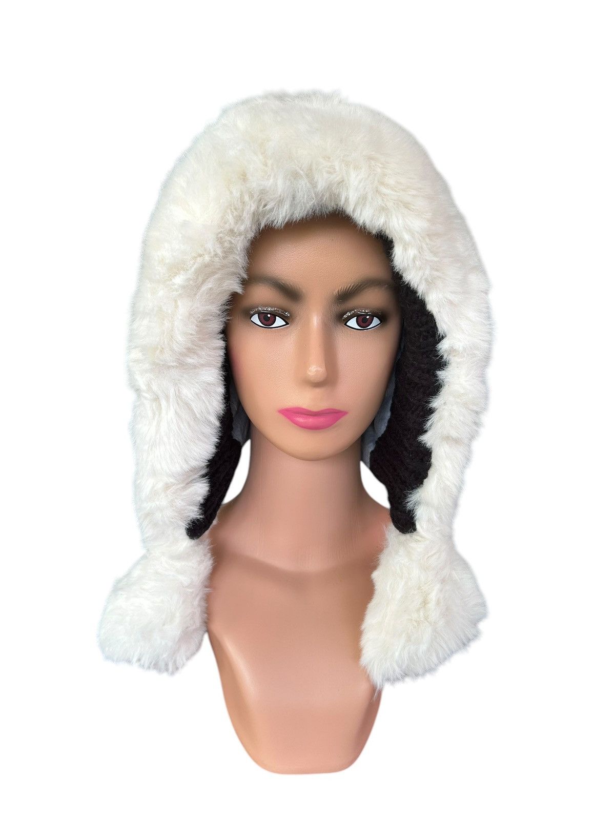 Japanese Brand × Kapital × Vintage Japanese Punk Bondage Style knitt Fur Big Beanie hats Size ONE SIZE - 7 Thumbnail