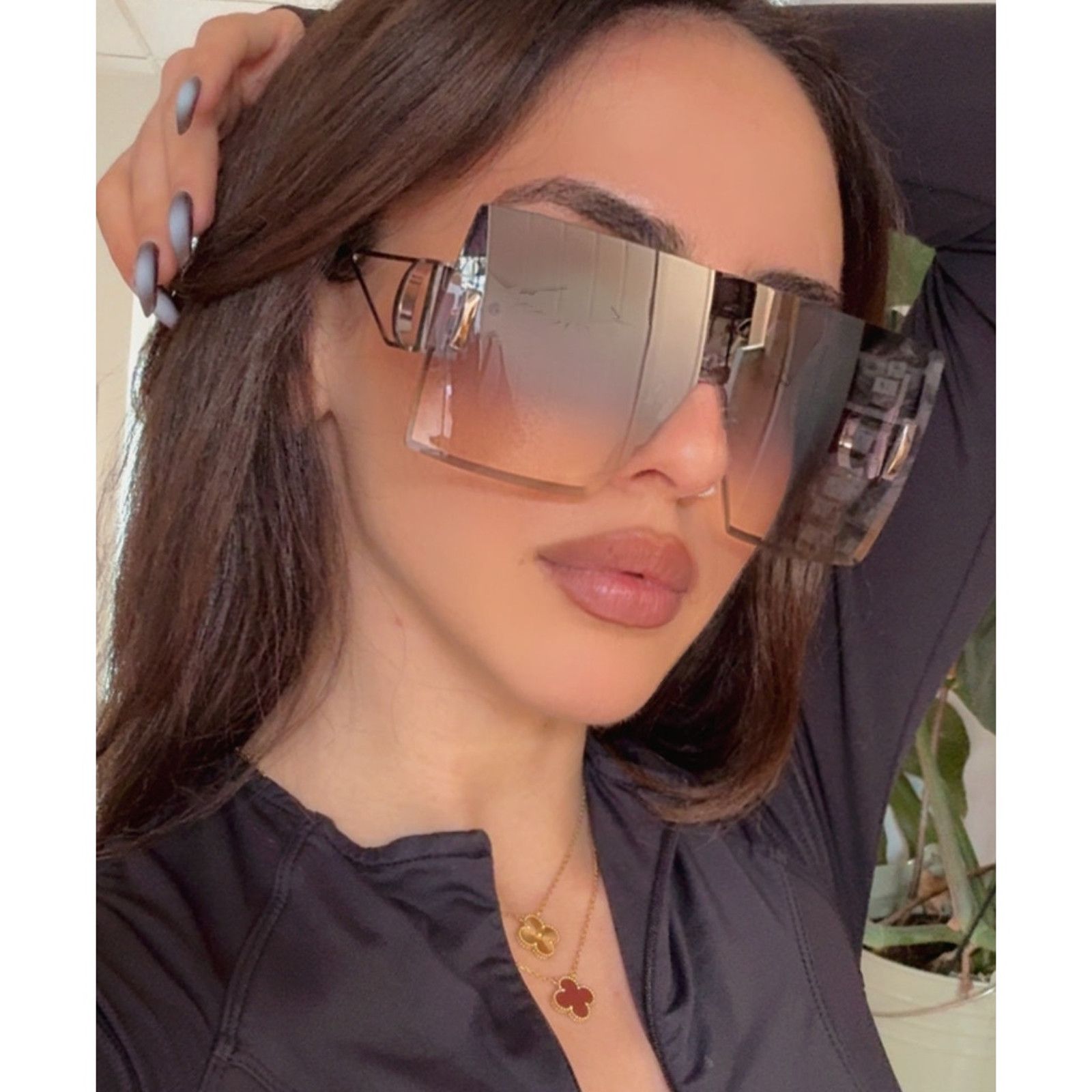Dior NEW Dior 30Montaigne M1U Oversized Sunglasses Silver Mirror Size ONE SIZE - 3 Thumbnail