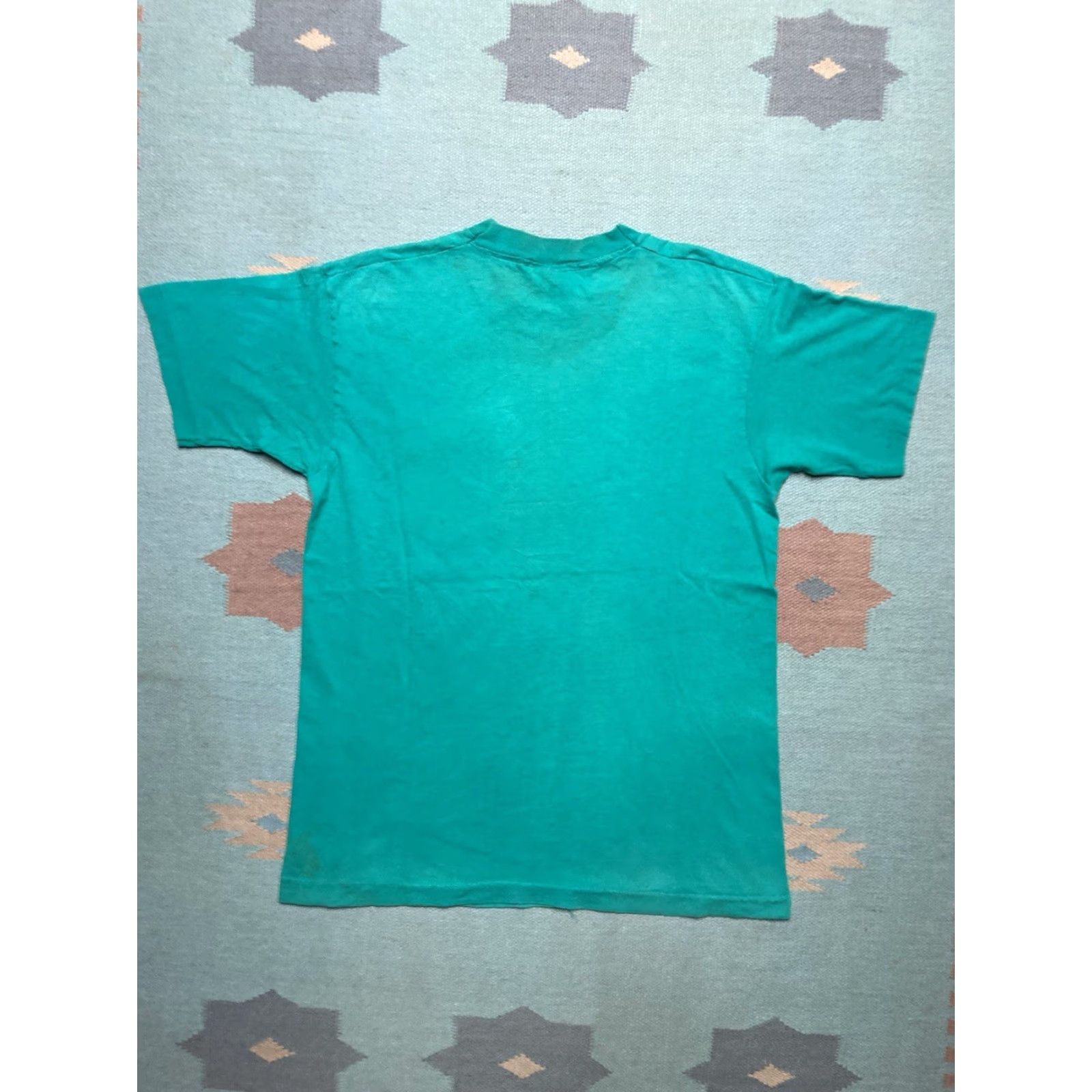 AQUA VINTAGE Trend Basics T-Shirt Mens Pocket Grunge 90s Large Teal Blue Size L Size US L / EU 52-54 / 3 - 2 Thumbnail