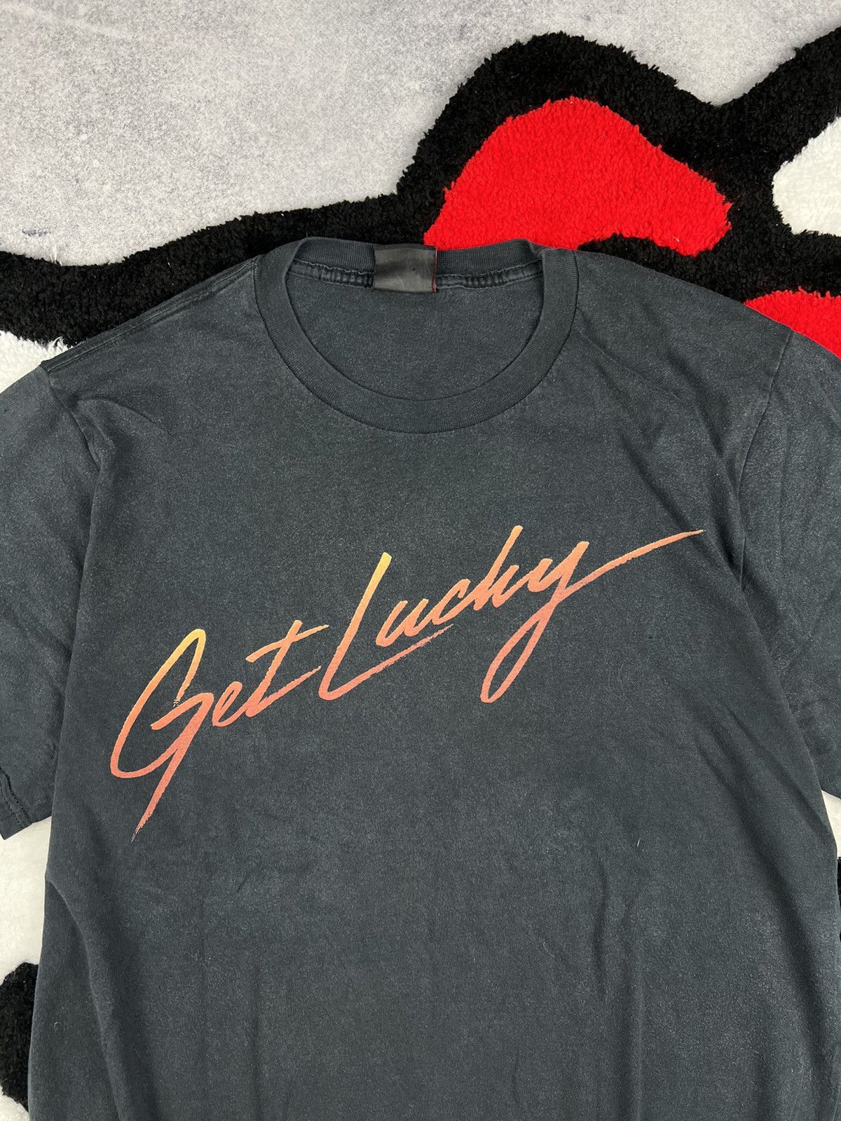 Other Daft Punk Get Lucky Y2K Band Japanese Faded Tee Shirt Size US L / EU 52-54 / 3 - 4 Thumbnail