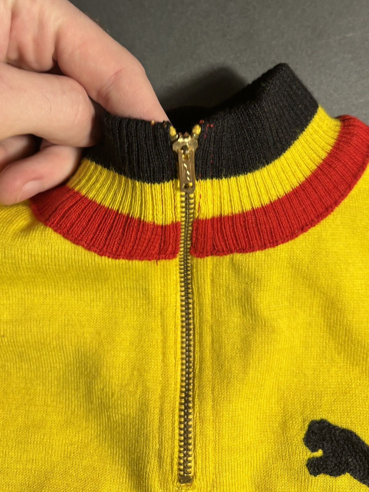 Puma 1978 IJsboerke-Gios Cycling Jersey 1970s Vintage Italy Wool Size US S / EU 44-46 / 1 - 12 Thumbnail