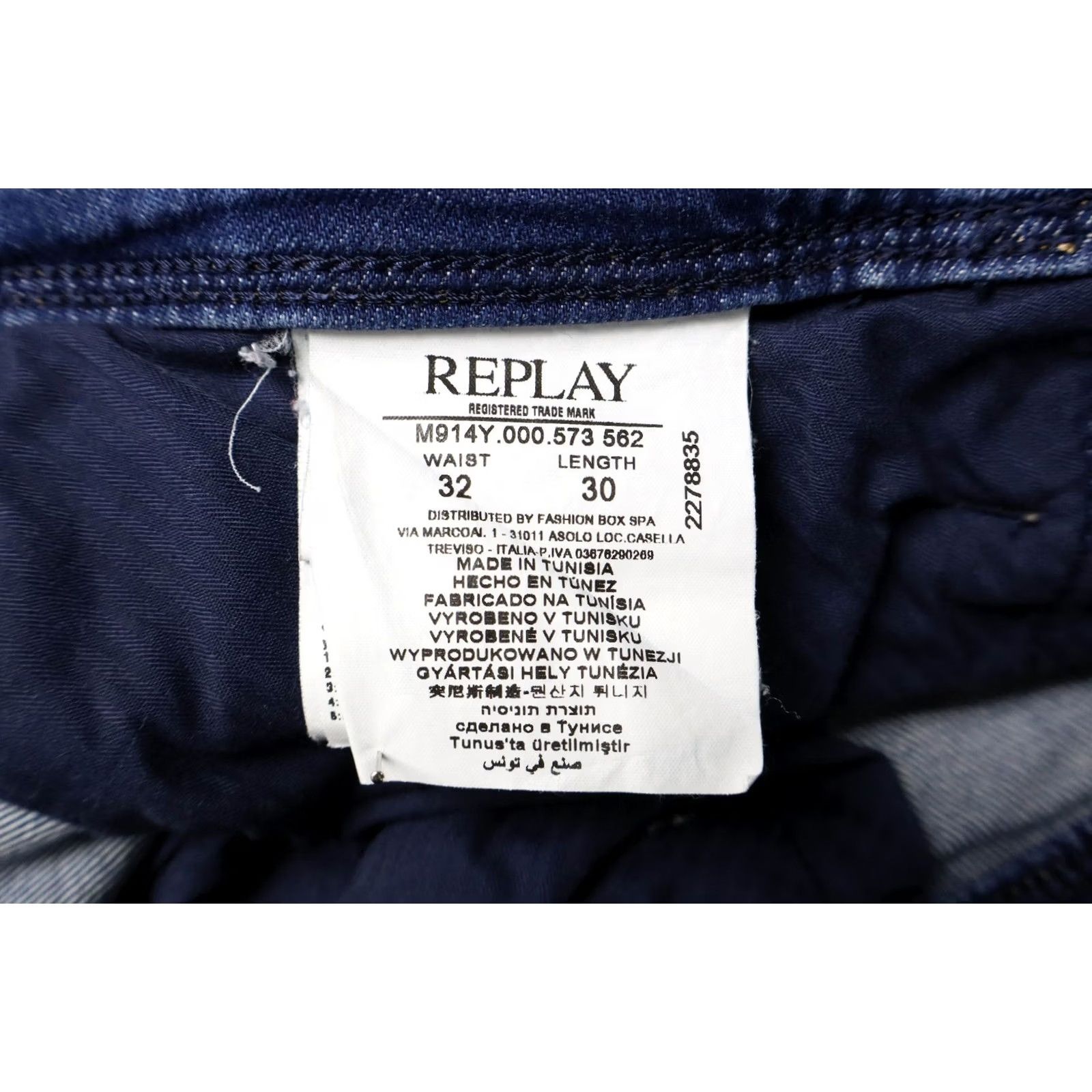 Replay Replay Anbas Slim Fit Jeans Men's W32 Blue Denim Faded Whiskers Stretched Size US 32 / EU 48 - 6 Thumbnail