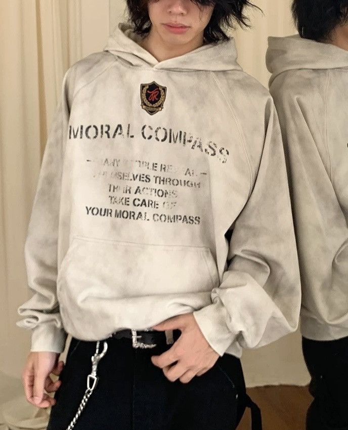 Japanese Brand × Vintage Outdoor retro punk y2k faded letters hoodie Size US XL / EU 56 / 4 - 2 Thumbnail