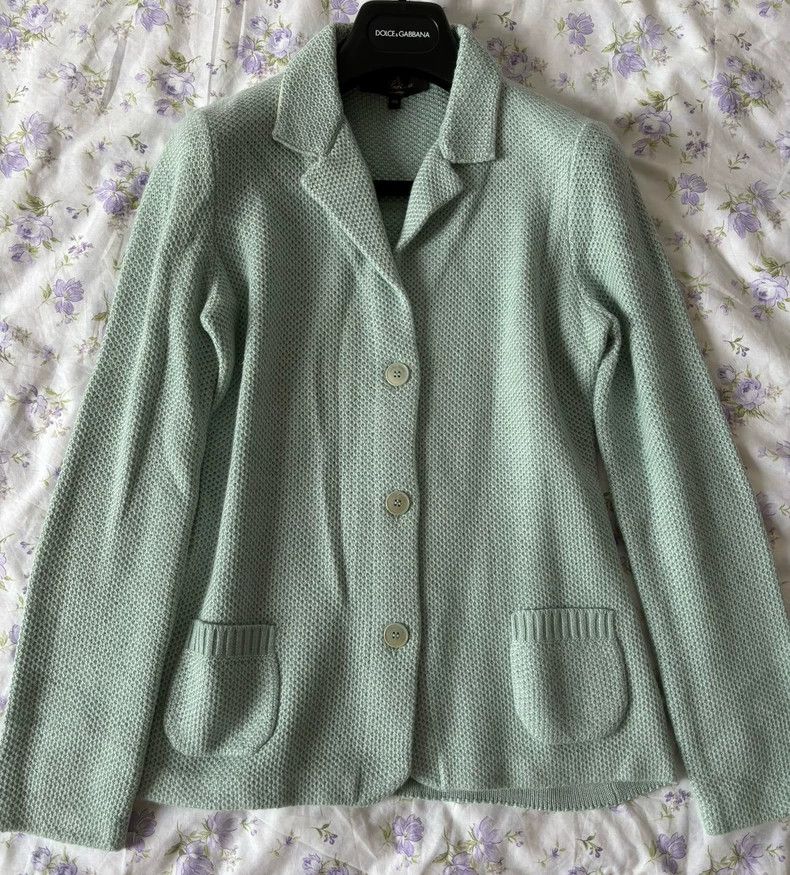 Loro Piana LORO PIANA Cashmere flax and silk blended honeycomb needle Size S / US 4 / IT 40 - 1 Thumbnail