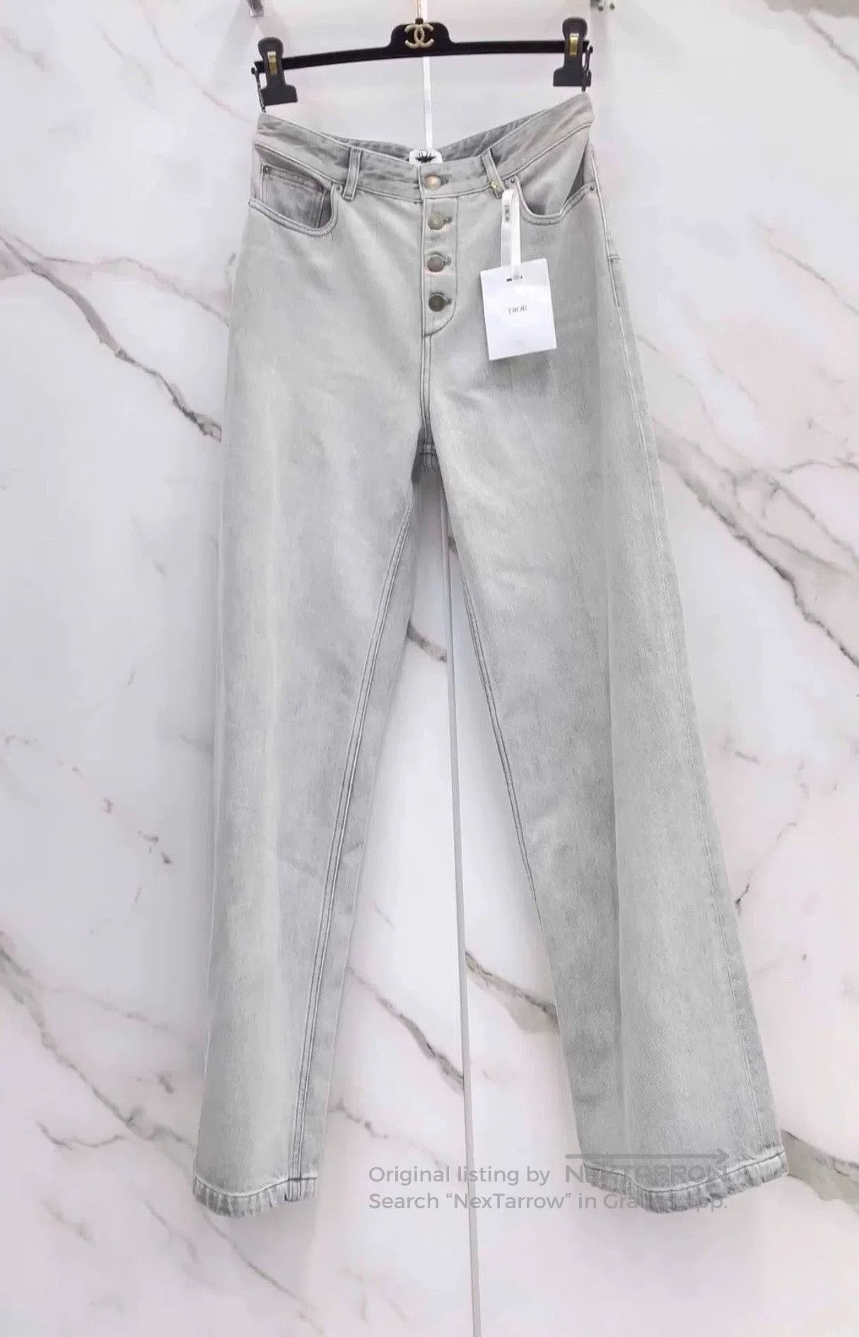 Dior gray wide-leg jeans by Dior. Size US 38 / EU 54 - 4 Thumbnail