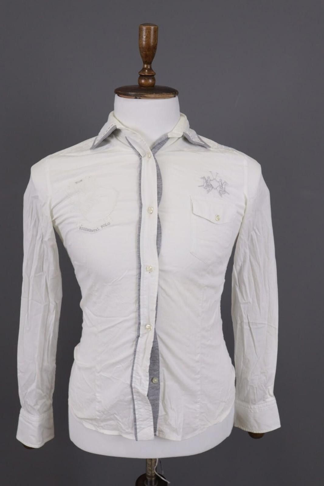 La Martina White Long Sleeve Button Down Shirt Size M