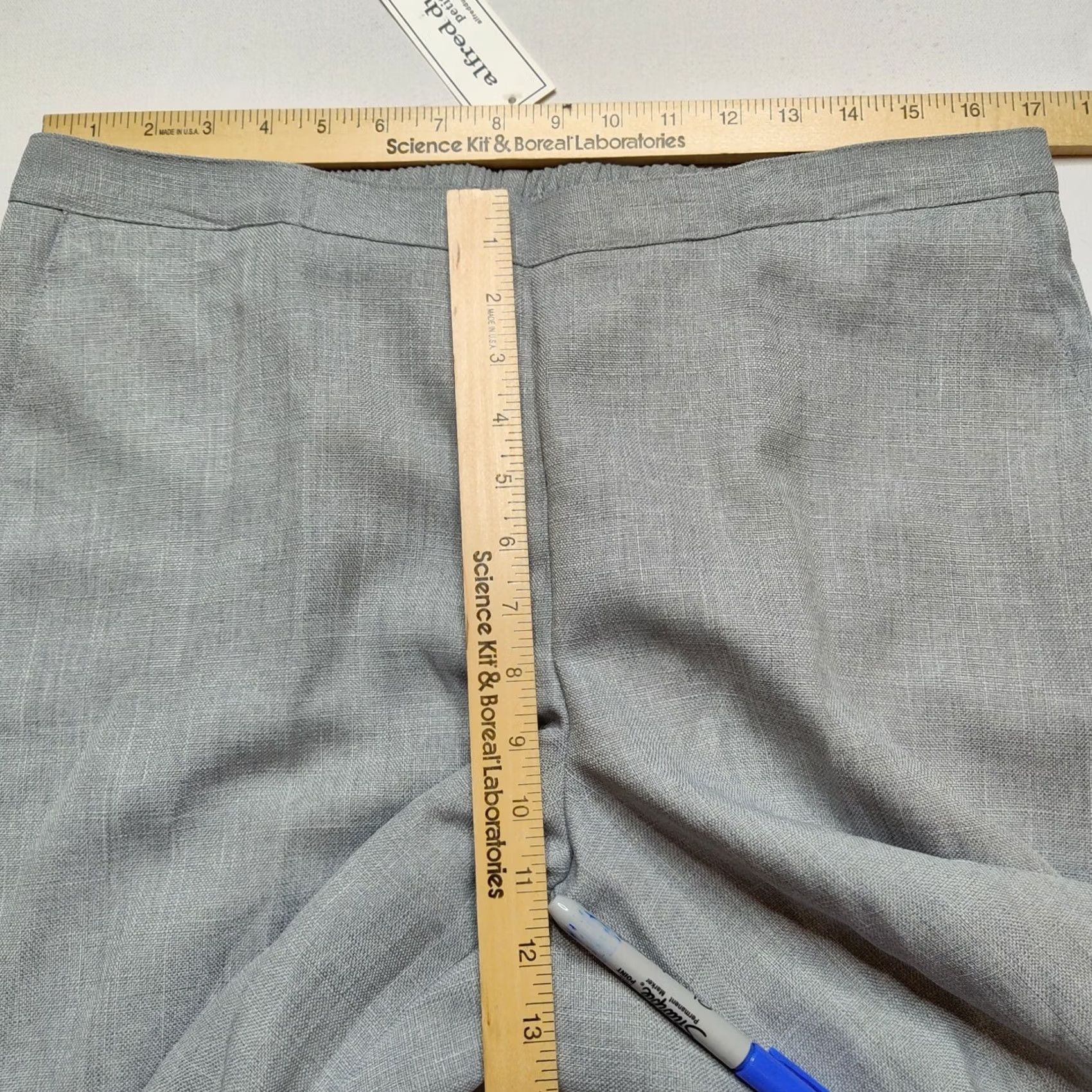 Vintage Alfred Dunner Primrose Garden Women's Petite 16P Pull On Silver Pants NEW Size 38" / US 16 / IT 52 - 6 Thumbnail