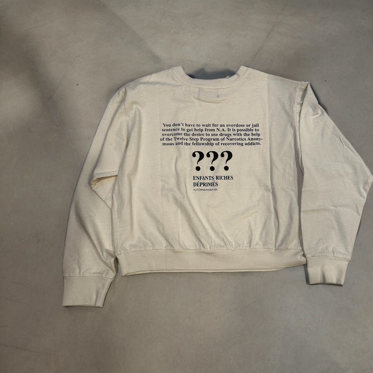 Enfants Riches Deprimes Enfants Riches Deprimes Narcotics Anonymous Drug Problem LS Size US S / EU 44-46 / 1 - 2 Thumbnail