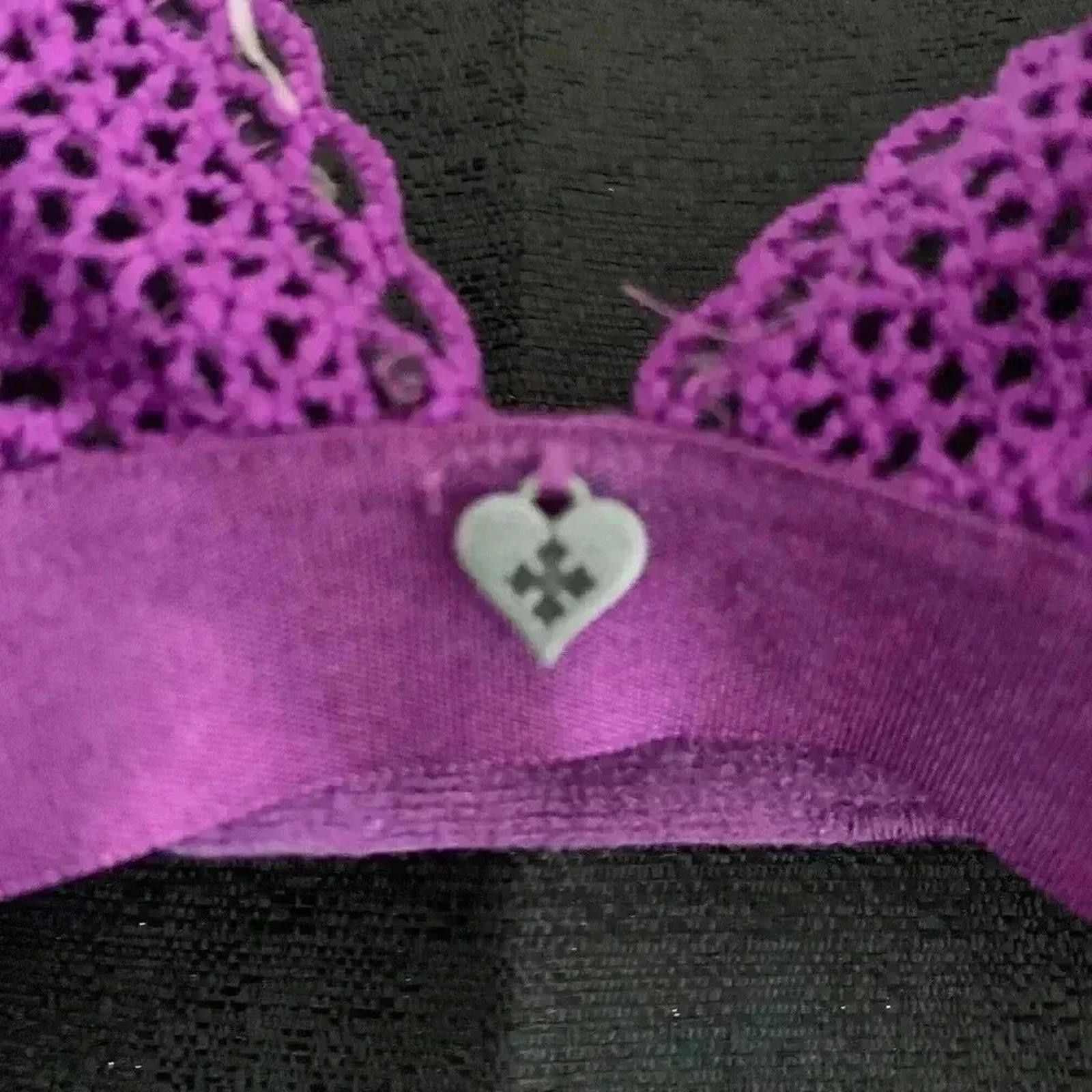 Designer Purple bralette Size ONE SIZE - 3 Thumbnail