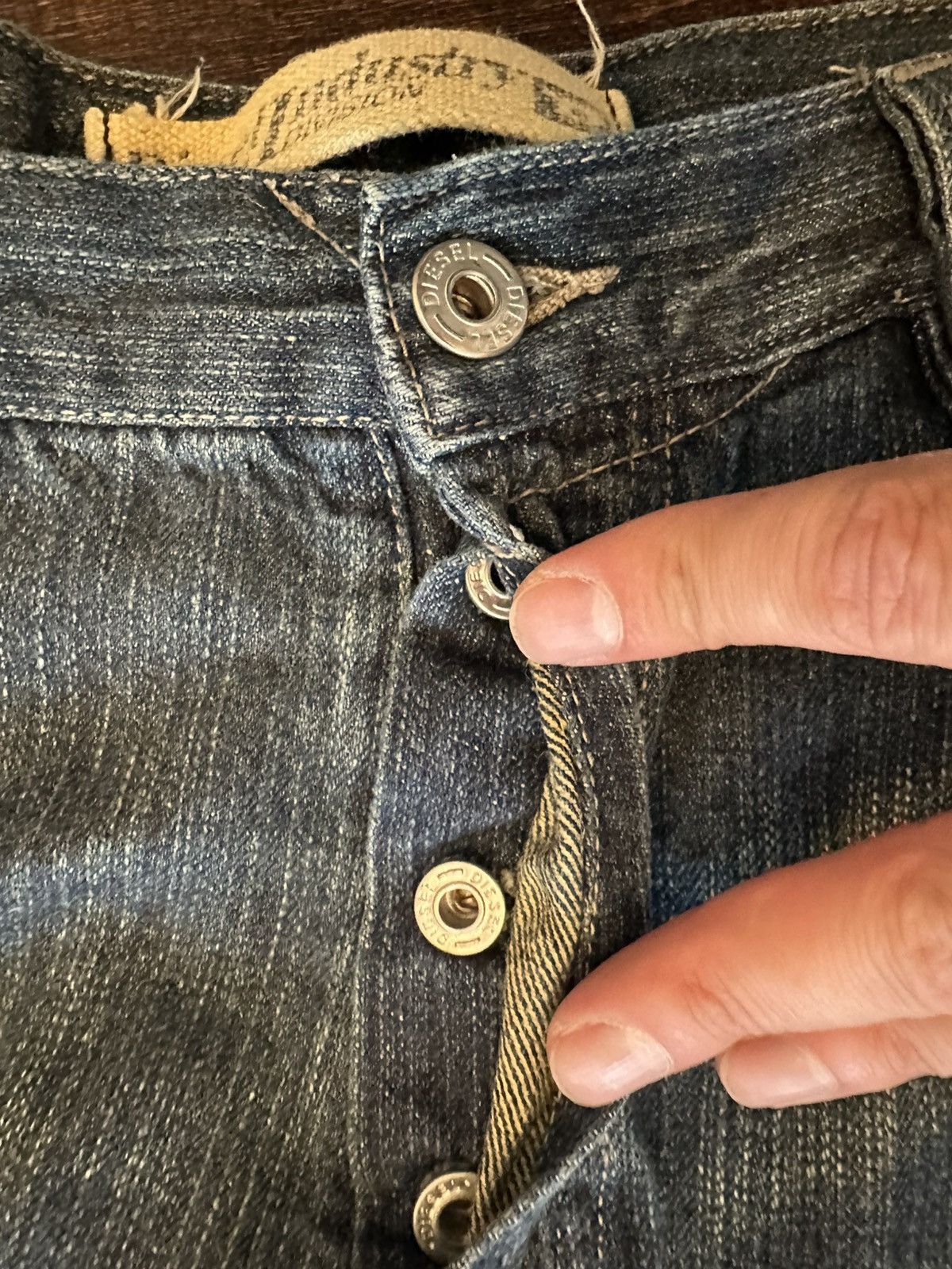 Diesel Diesel Men’s Jeans-Button Fly-Made in Italy-35x30.5-Hemmed Size US 35 - 2 Thumbnail