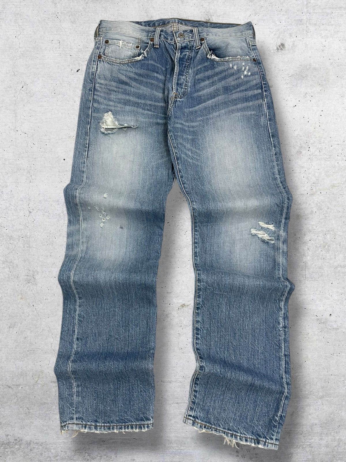 Levi's Vintage Clothing VINTAGE 501 LEVIS USA DESIGNER 90S CLASSIC RIPPED OG DENIM Size US 30 / EU 46 - 1 Thumbnail