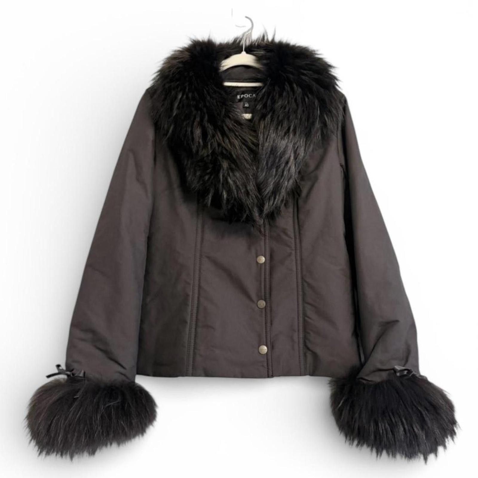 Other Black real fur short vintage 2000s Y2K jacket / coat Size XS / US 0-2 / IT 36-38 - 1 Thumbnail