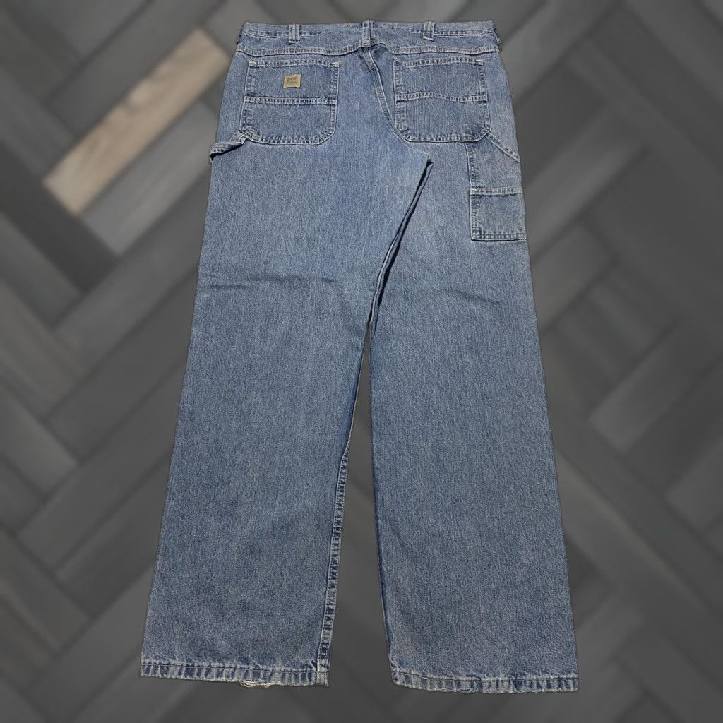 Lee Lee Dungarees Carpenter Jeans Mens 38x34 Blue Hammer Loop Workwear Denim Size US 38 / EU 54 - 1 Thumbnail