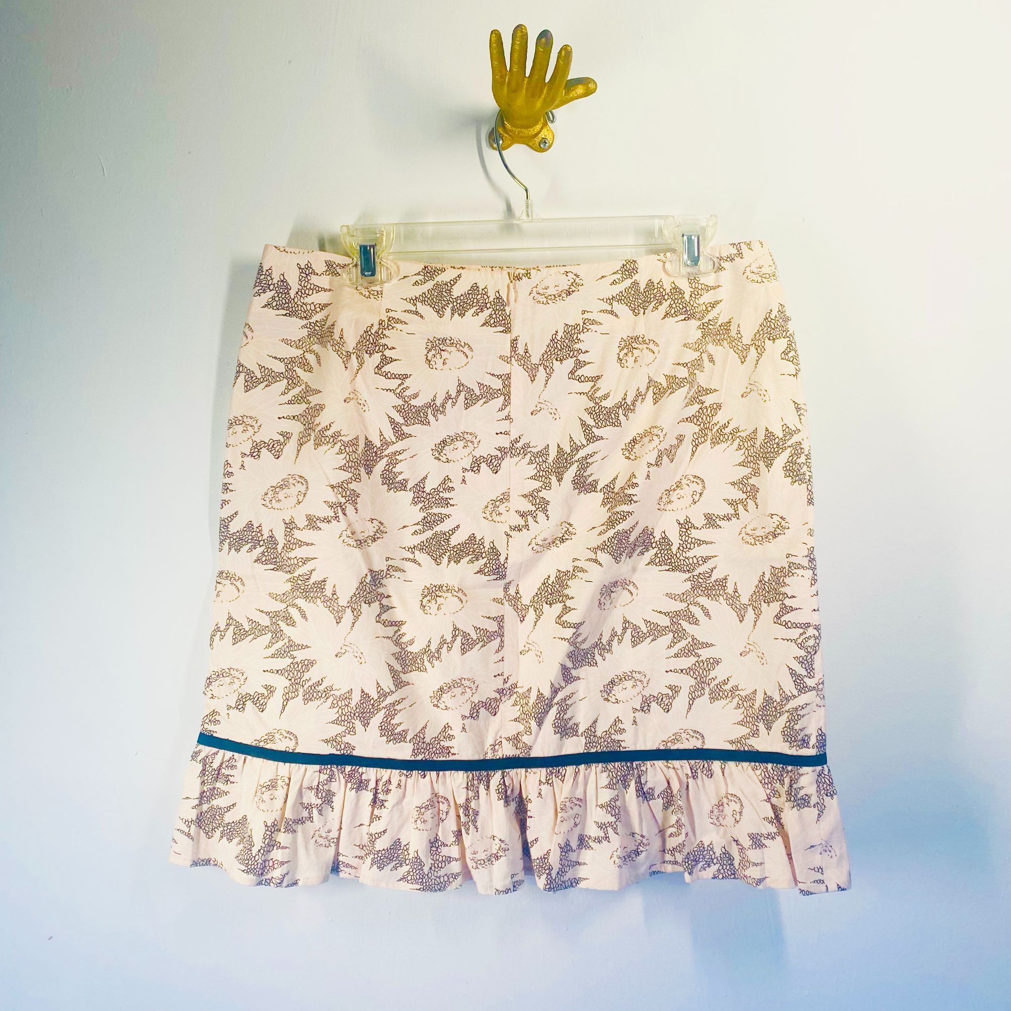 Saks Fifth Avenue Folio Saks Fifth Avenue Floral Print Ruffle Hem Skirt 10 Size 32" / US 10 / IT 46 - 8 Thumbnail
